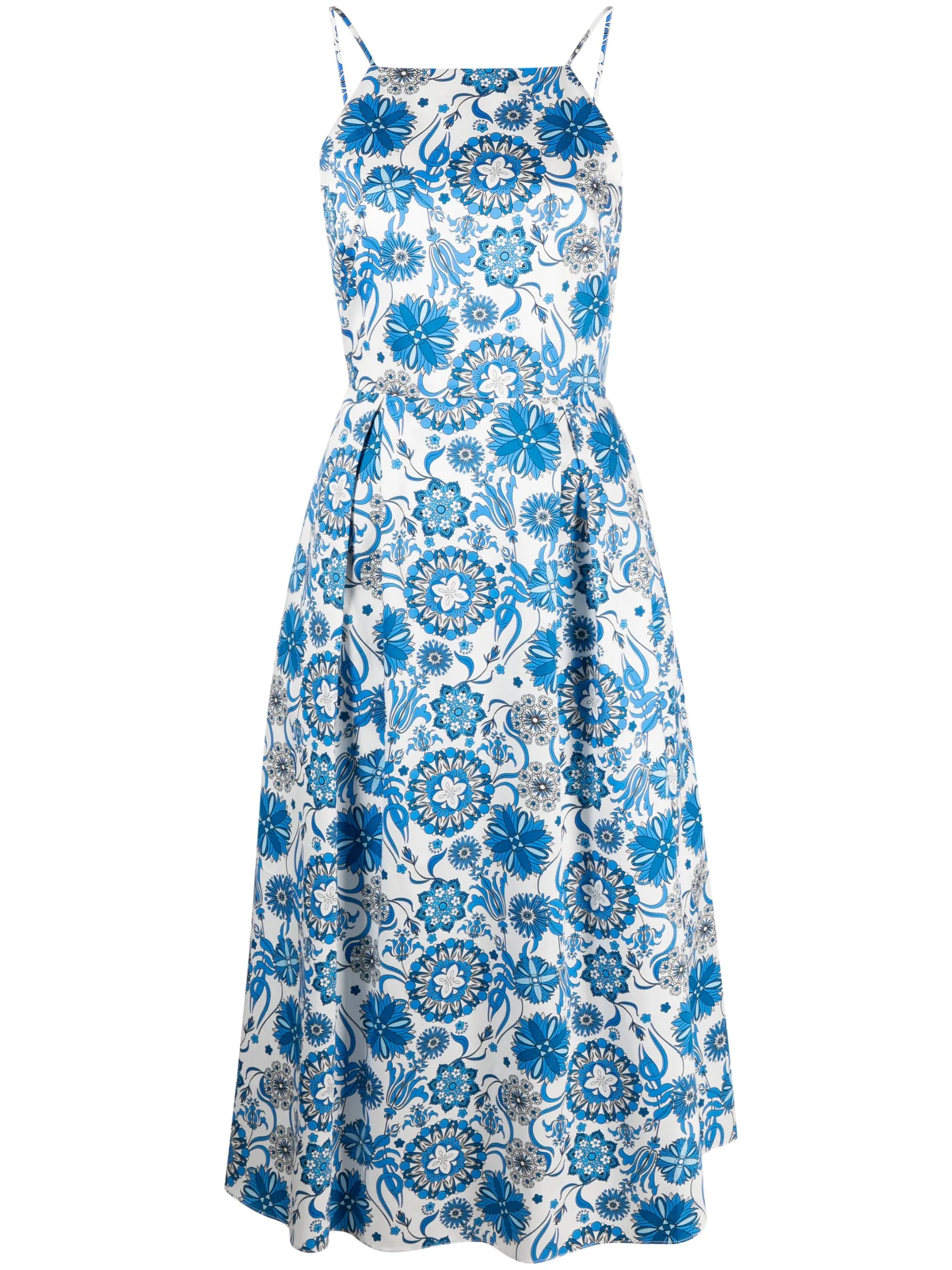 Goreti Voile floral-print midi dress