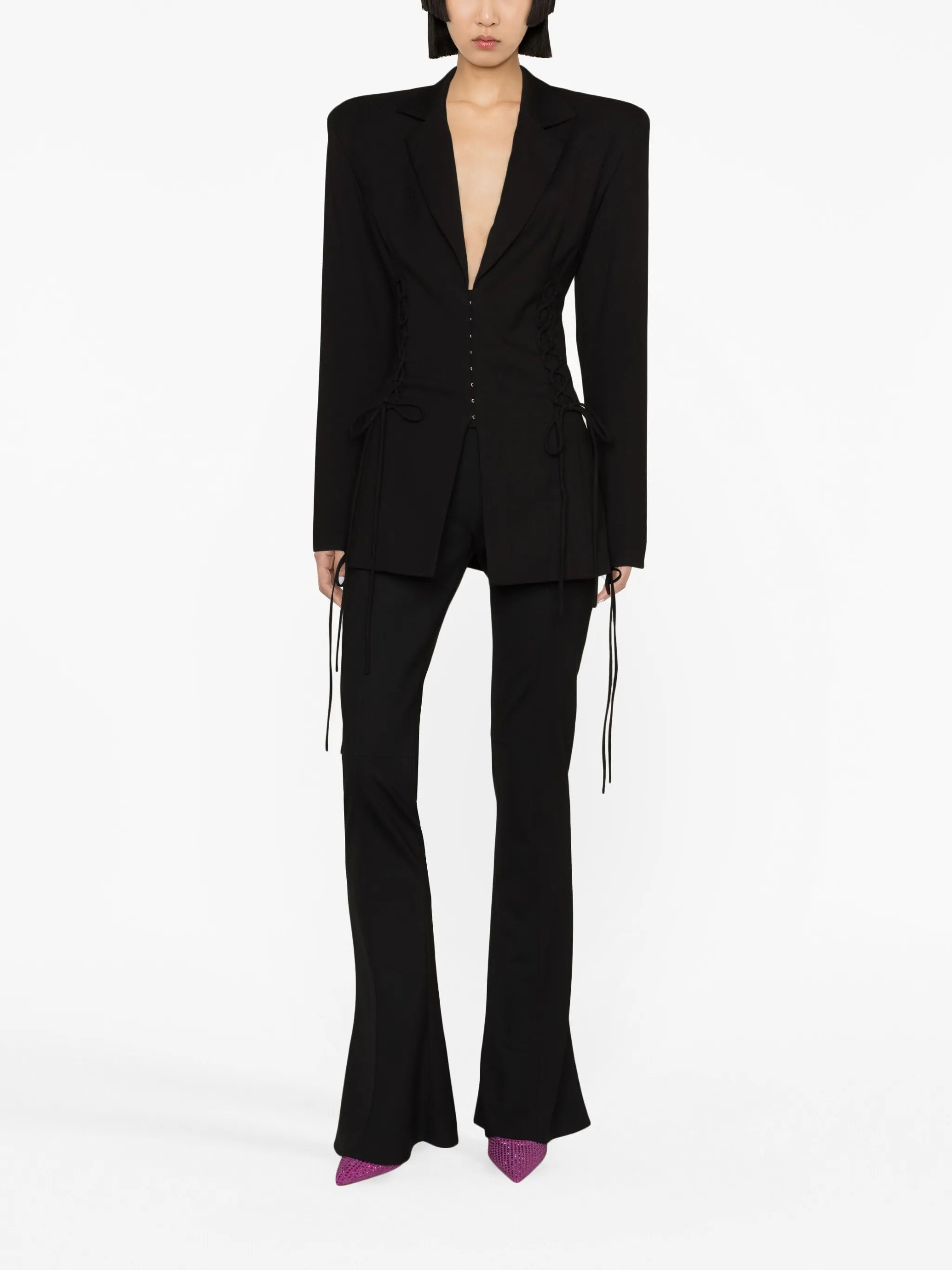 Elena tie-front blazer