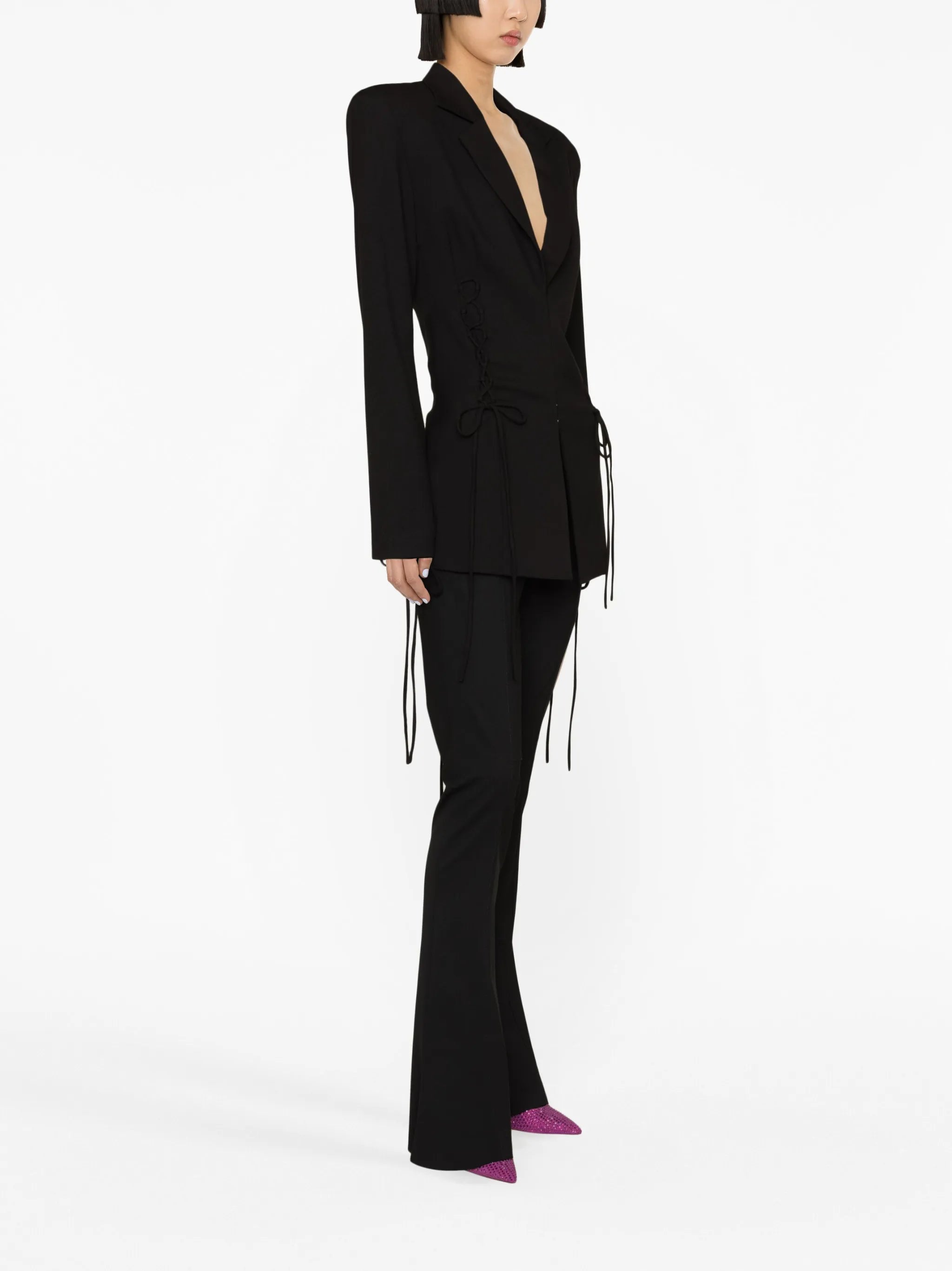 Elena tie-front blazer