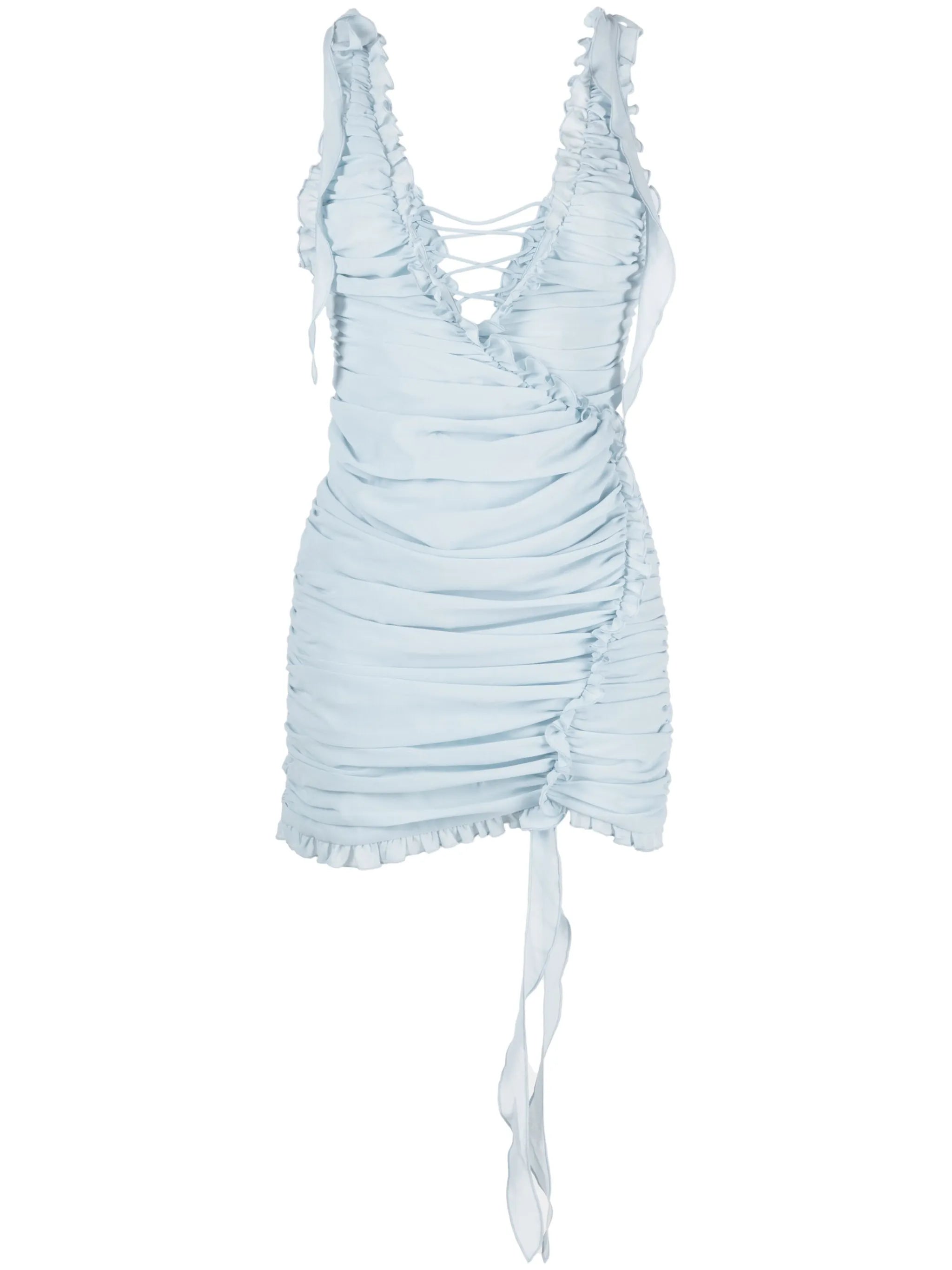 Rose ruched minidress