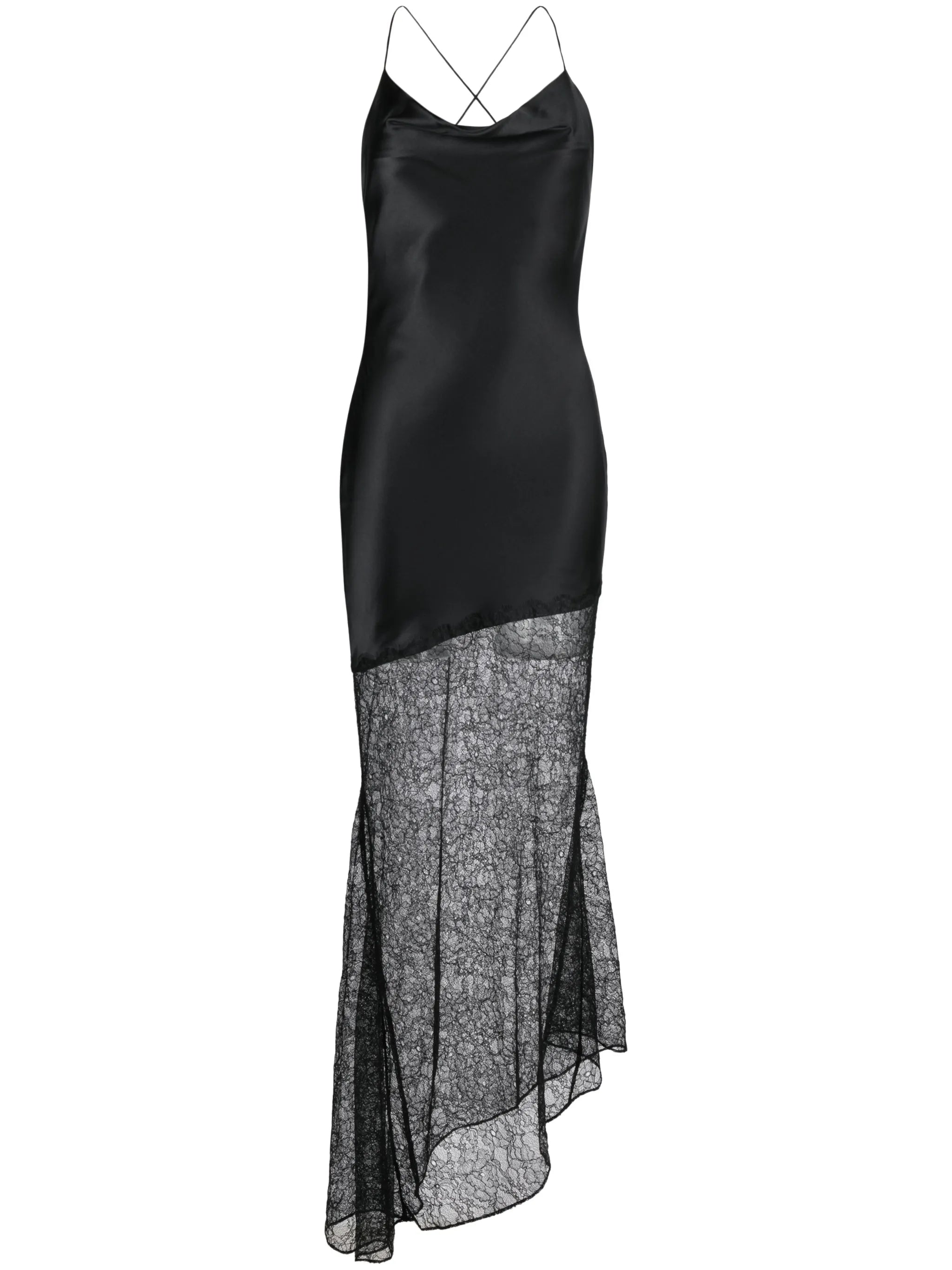 Matricia sheer-panel maxi dress
