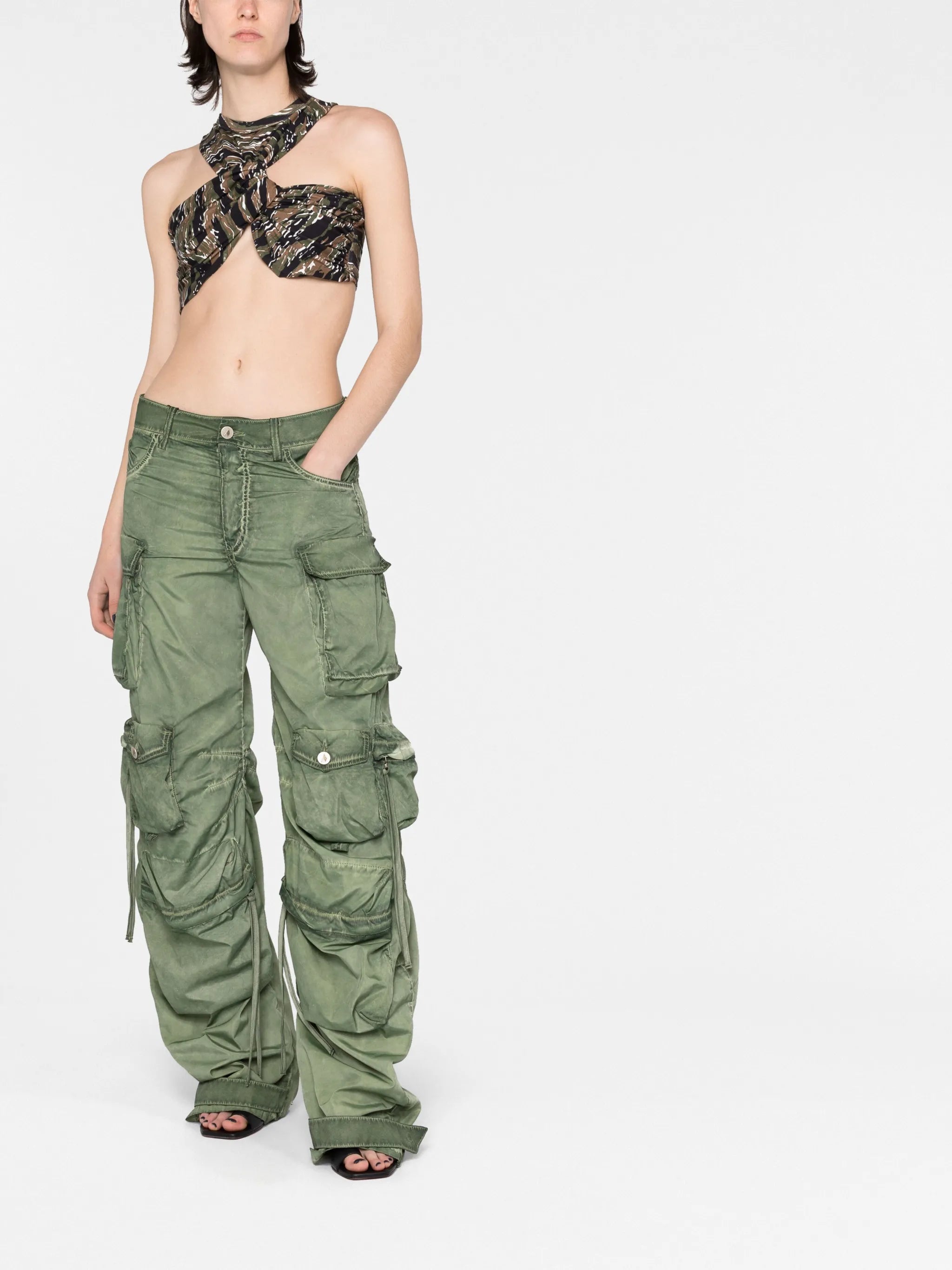 Asahi camouflage-print top