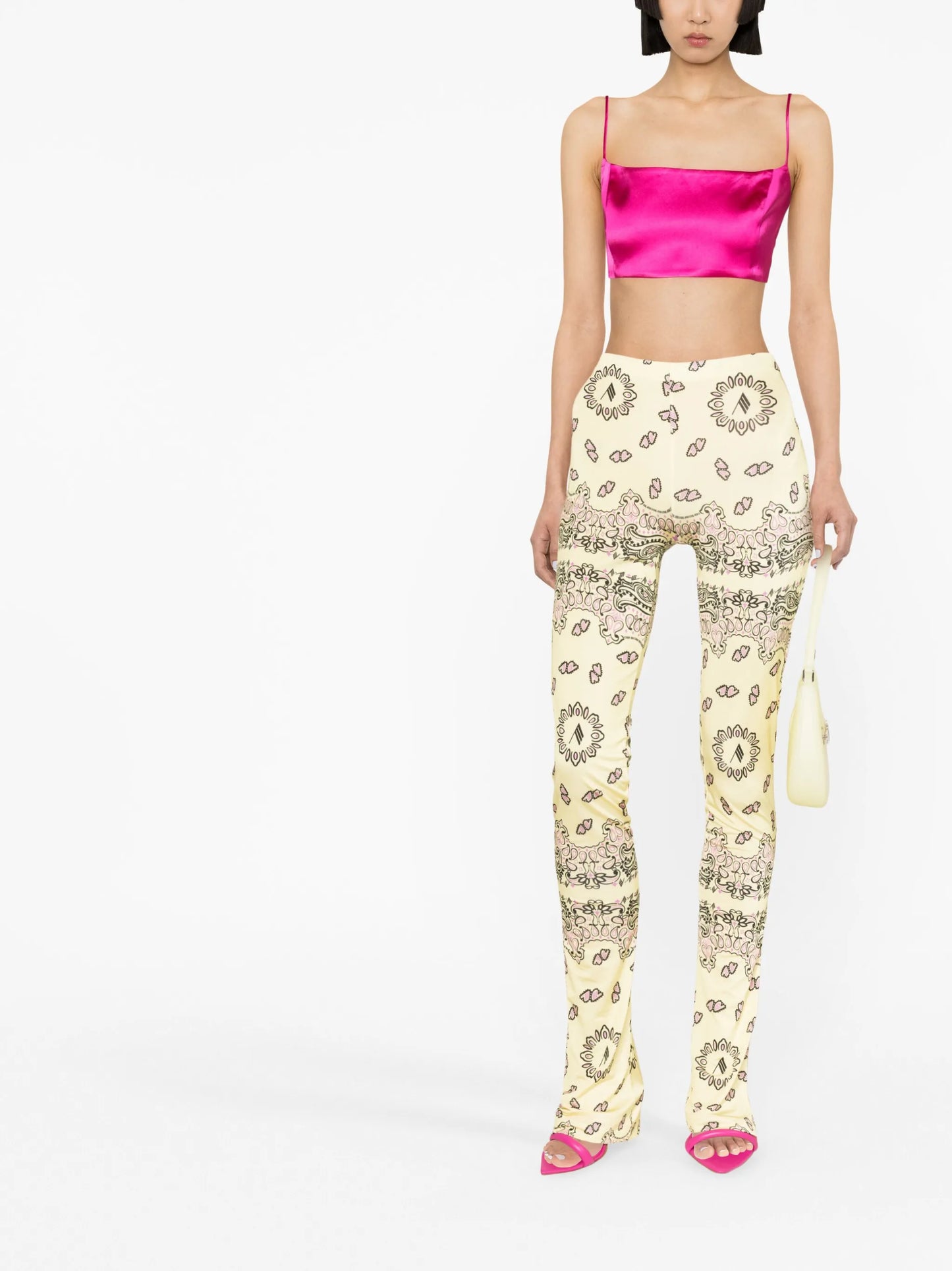 bandana-print flared leggings