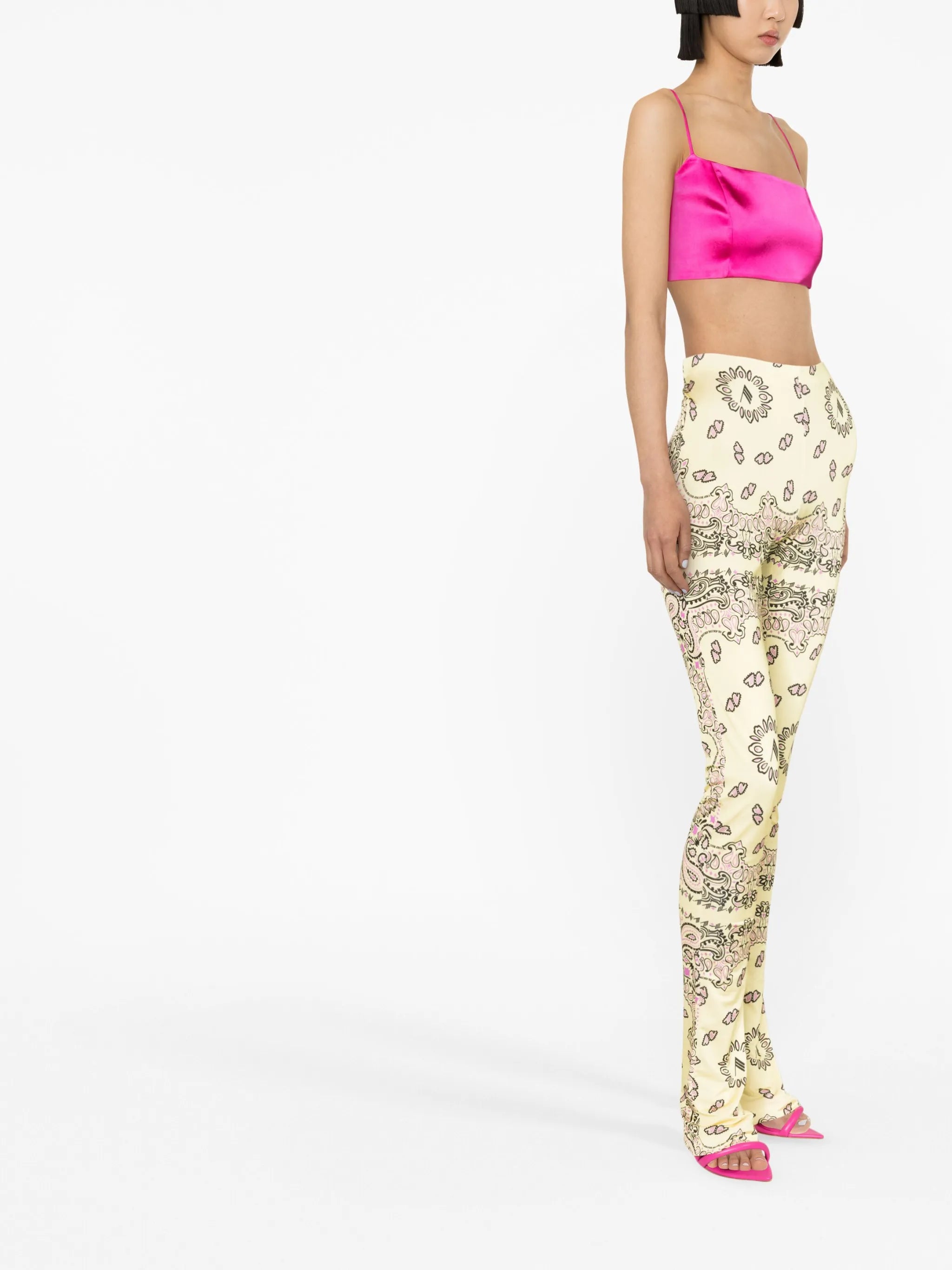 bandana-print flared leggings