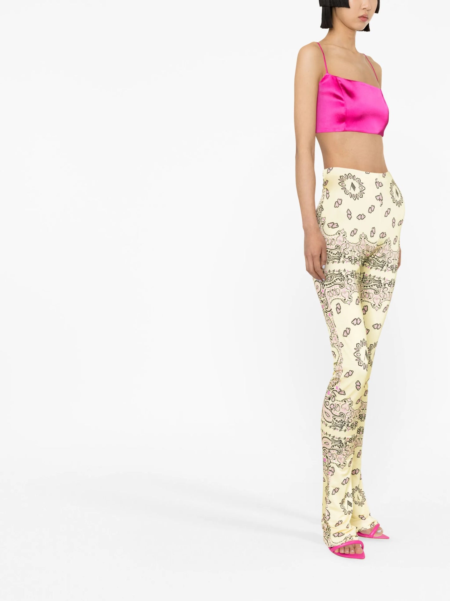 bandana-print flared leggings