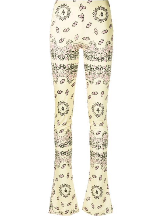 bandana-print flared leggings