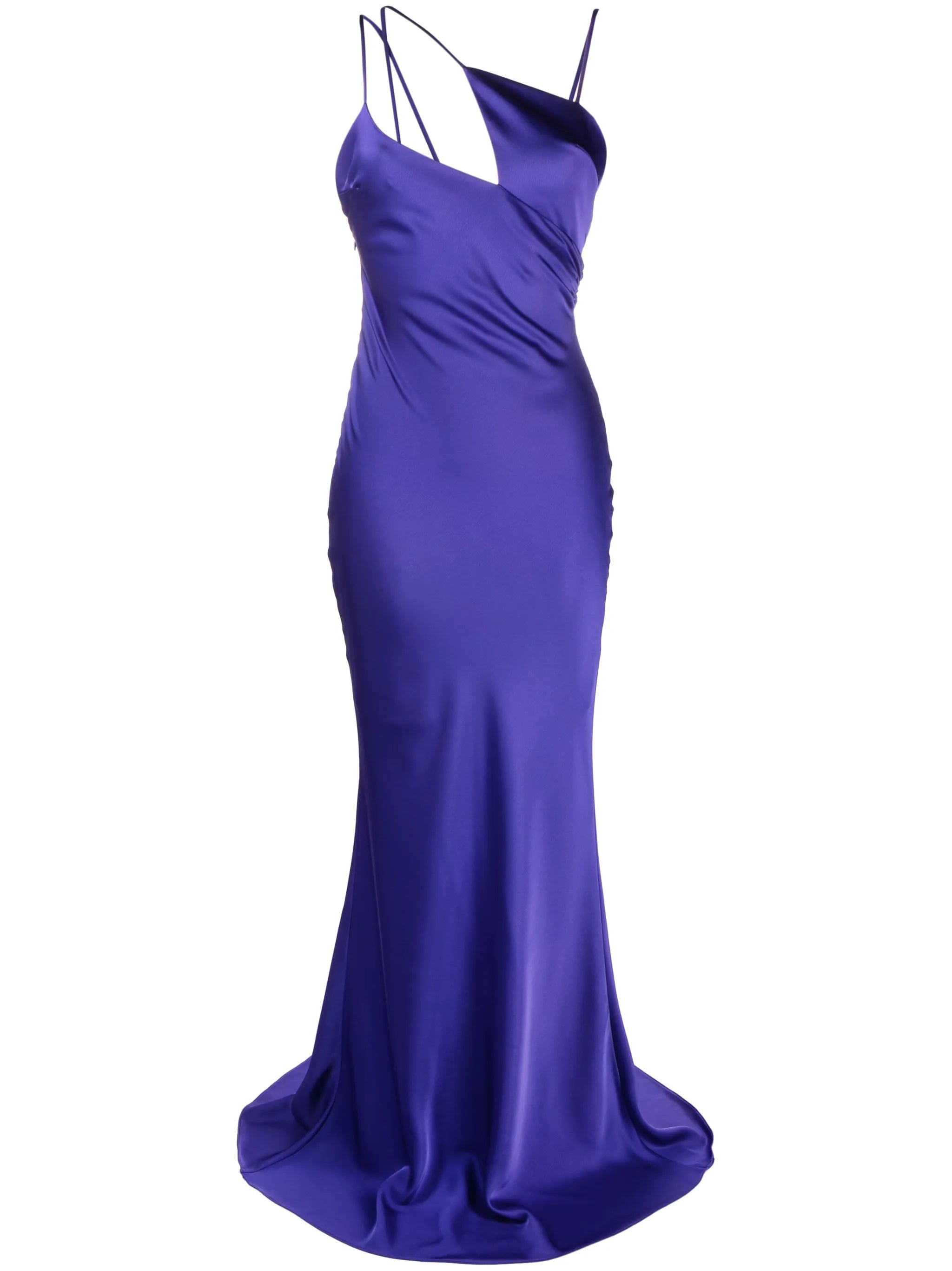Melva asymmetric sleeveless gown