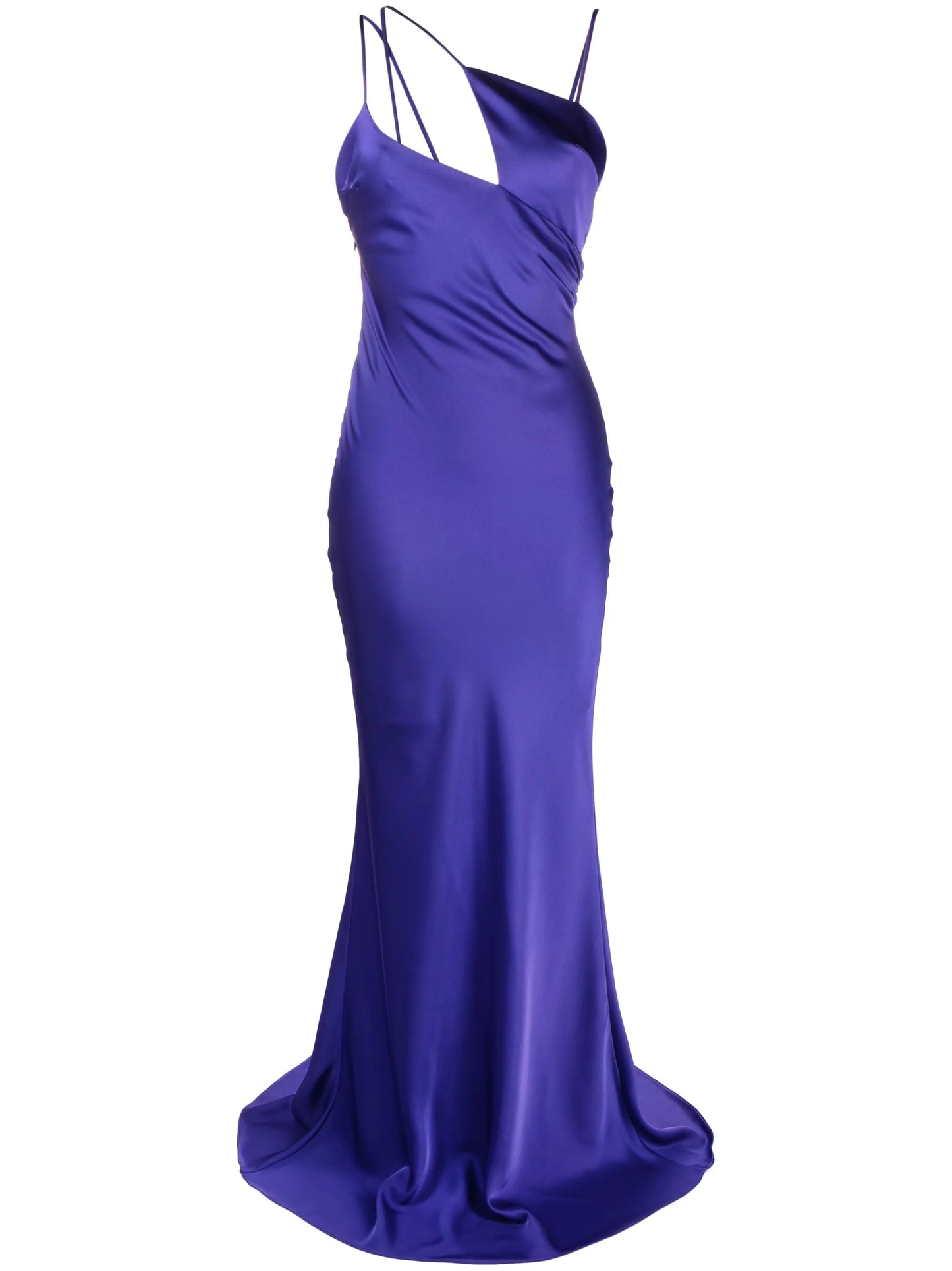 Melva asymmetric sleeveless gown