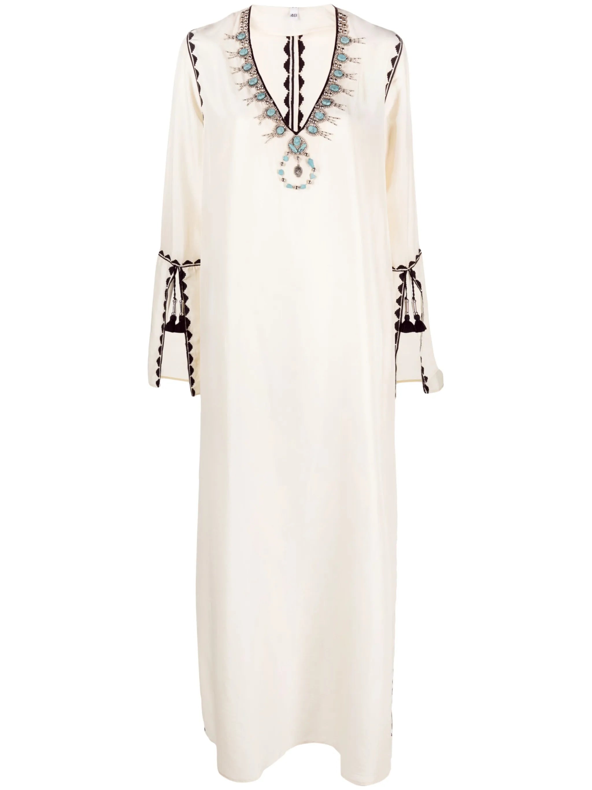 Avalie embellished silk kaftan