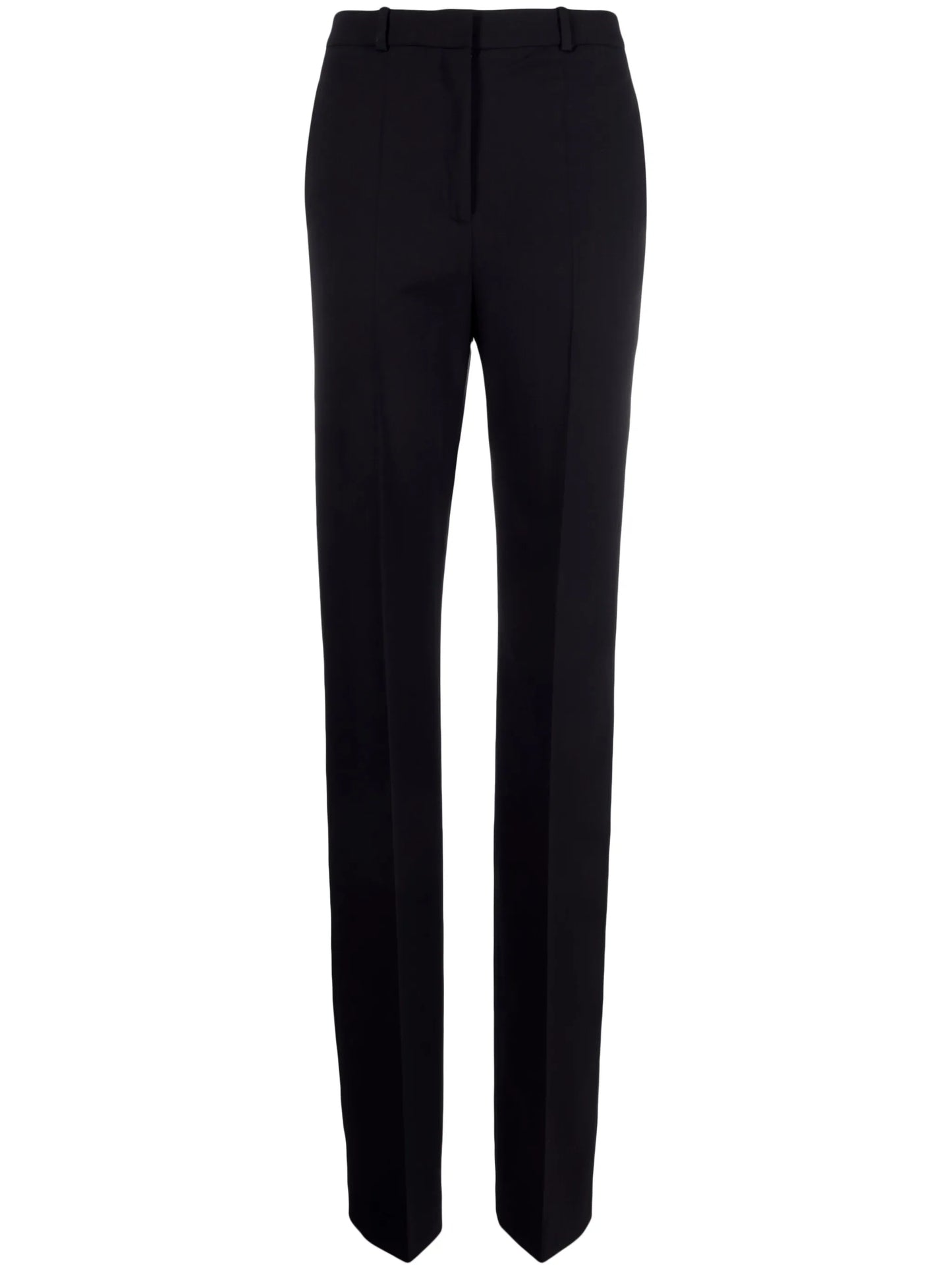 pressed-crease tailored-cut trousers