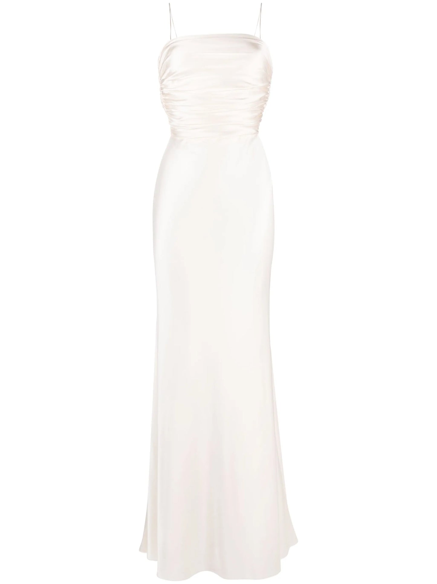 draped silk dress