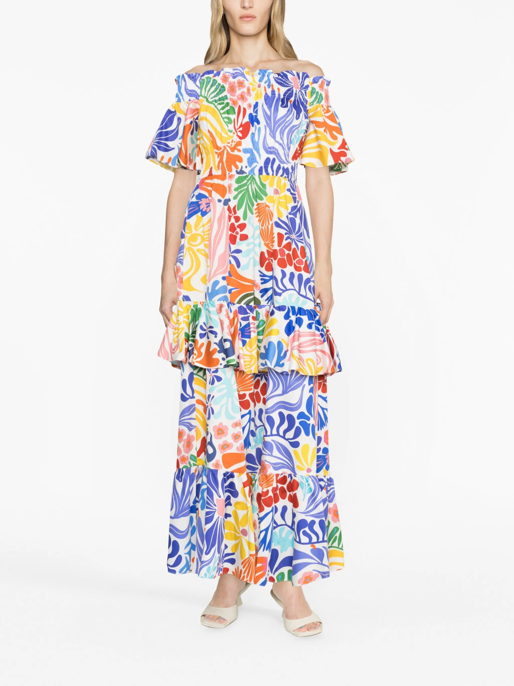 Elena floral-print cotton maxi dress