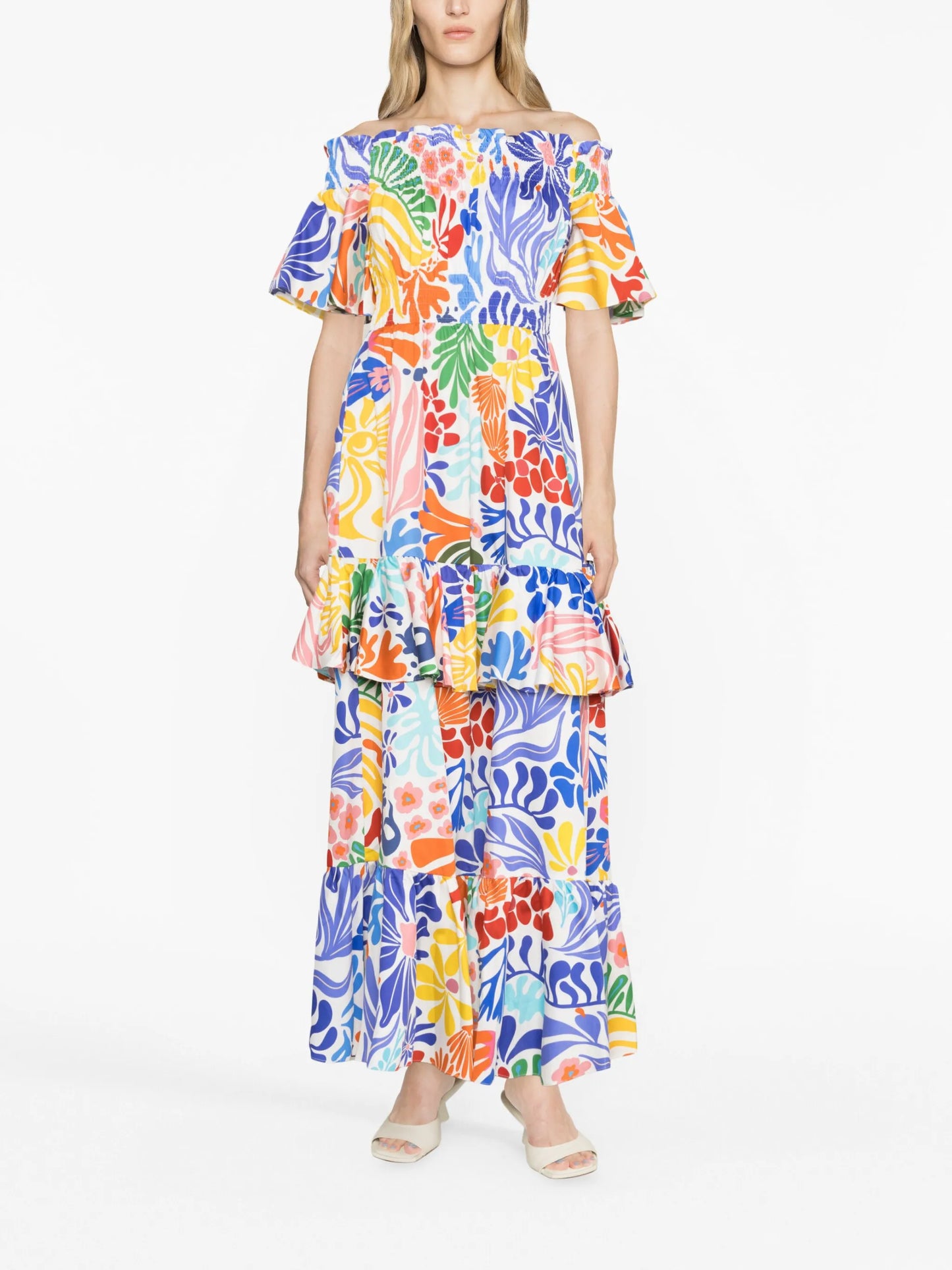 Elena floral-print cotton maxi dress
