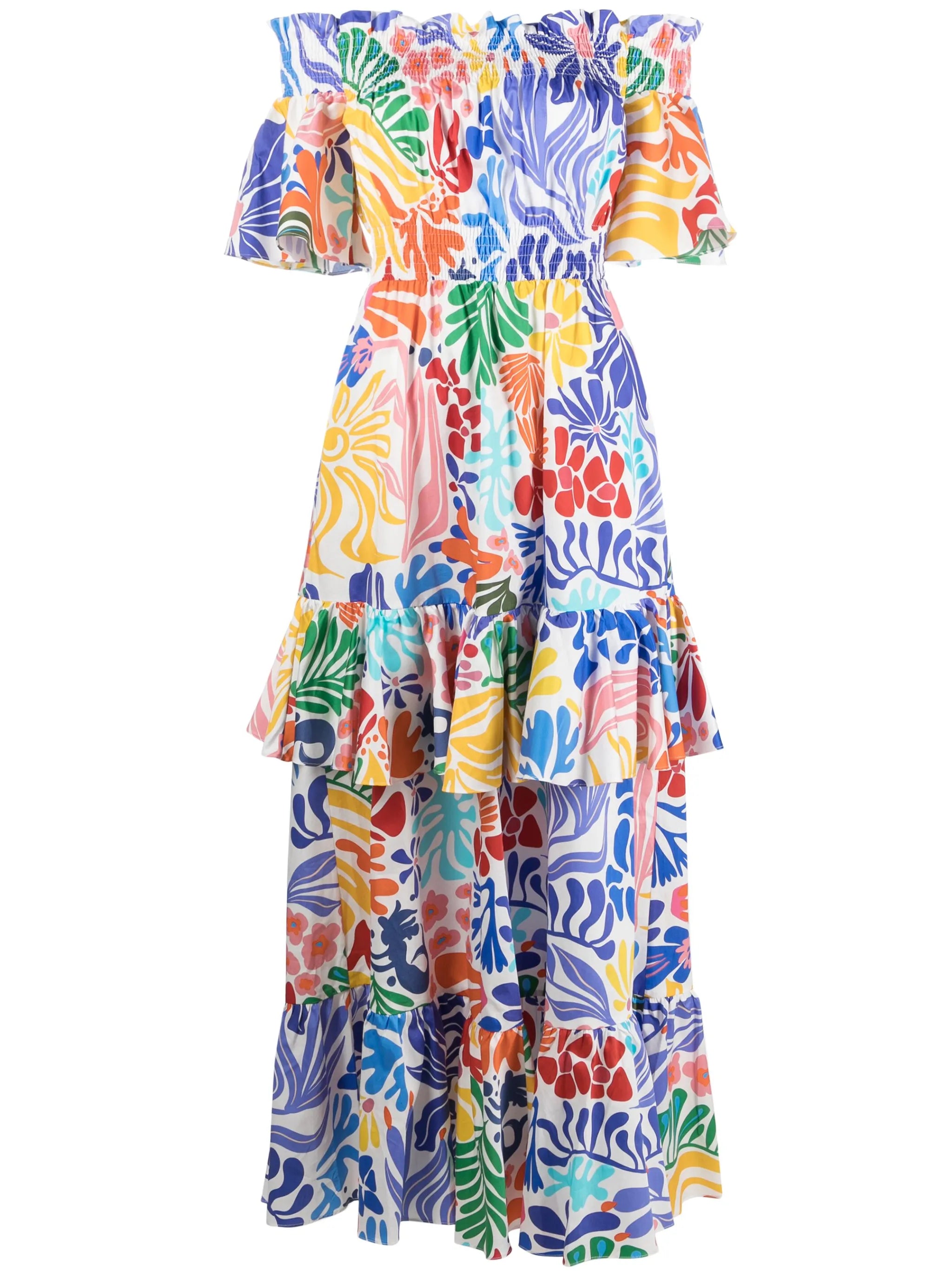 Elena floral-print cotton maxi dress
