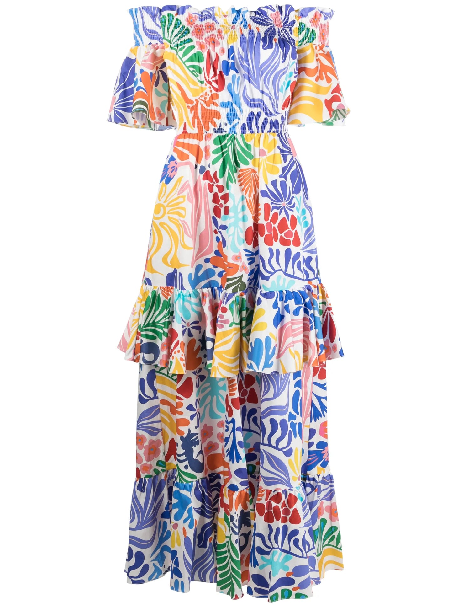 Elena floral-print cotton maxi dress