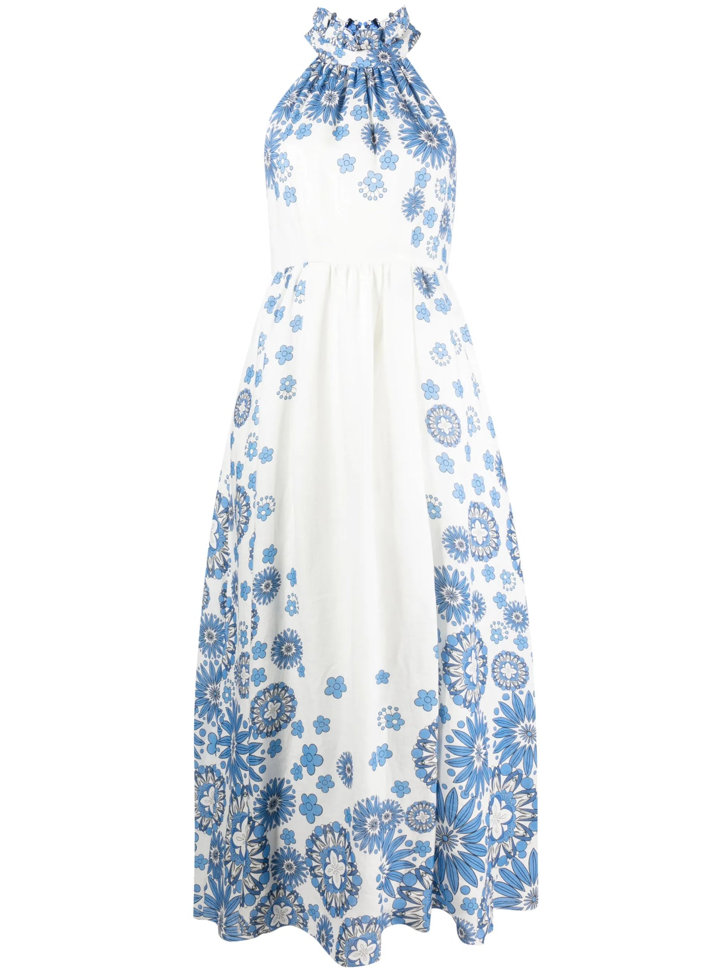 graphic-print sleeveless dress