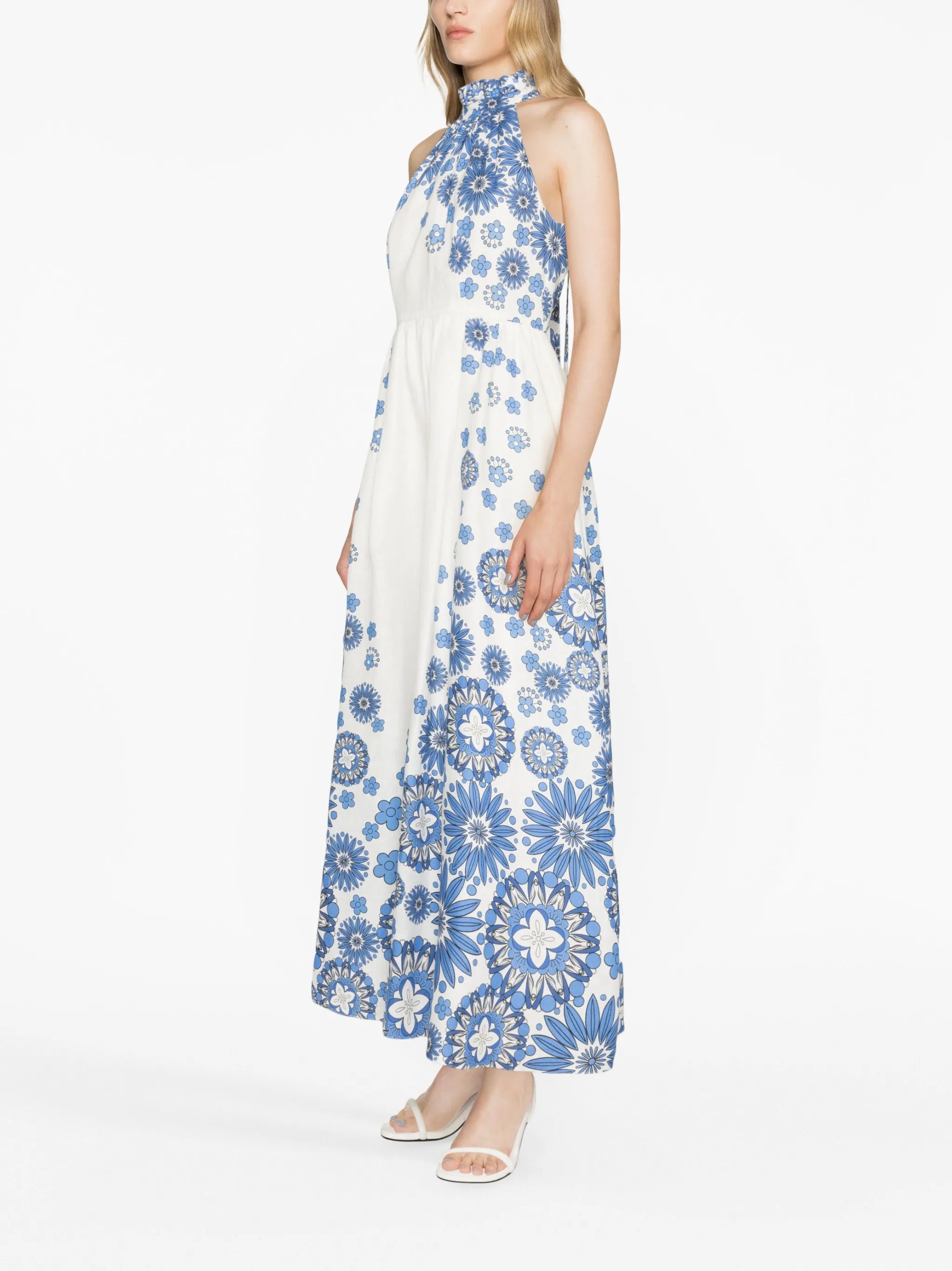 graphic-print sleeveless dress