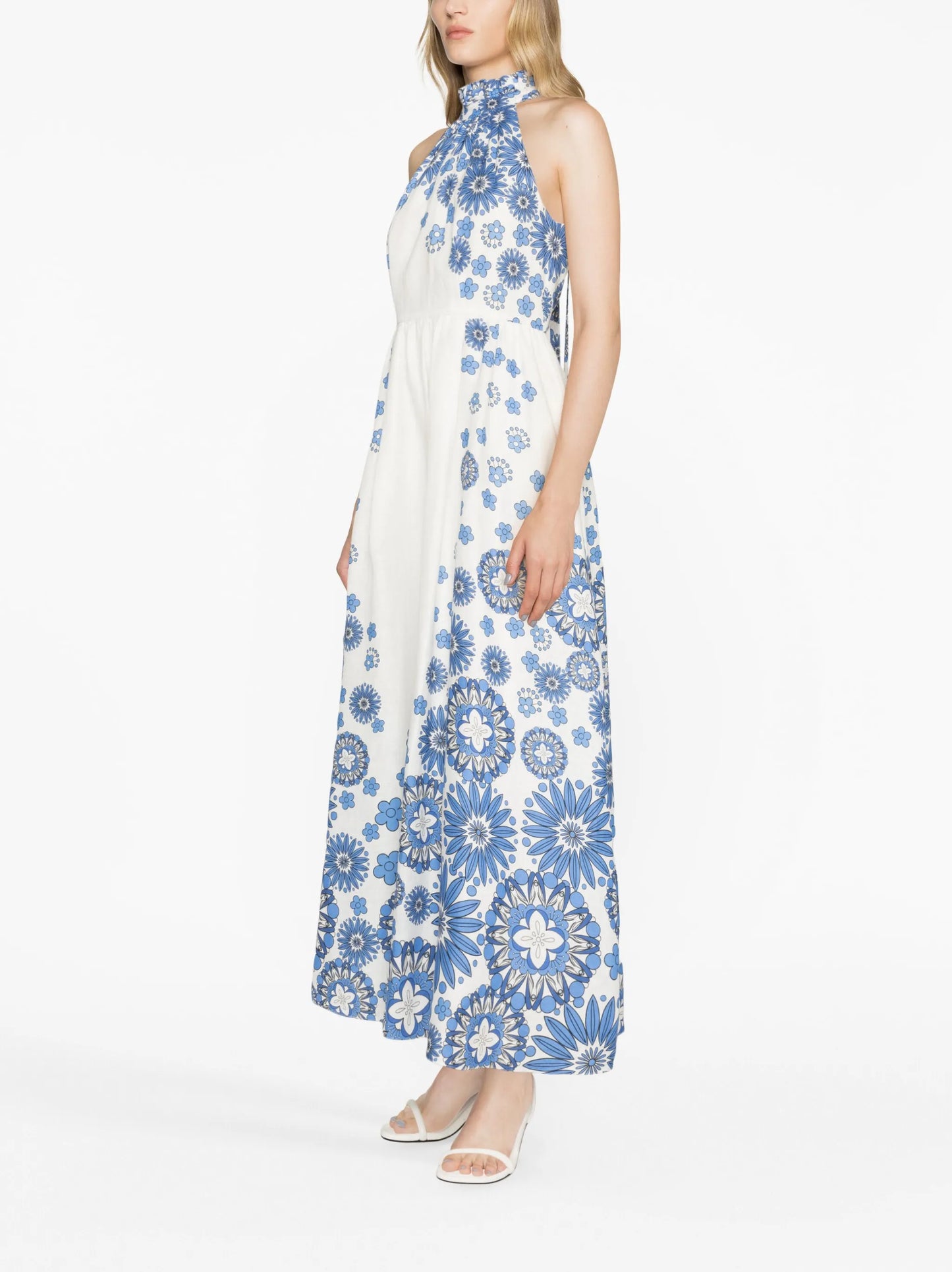 graphic-print sleeveless dress