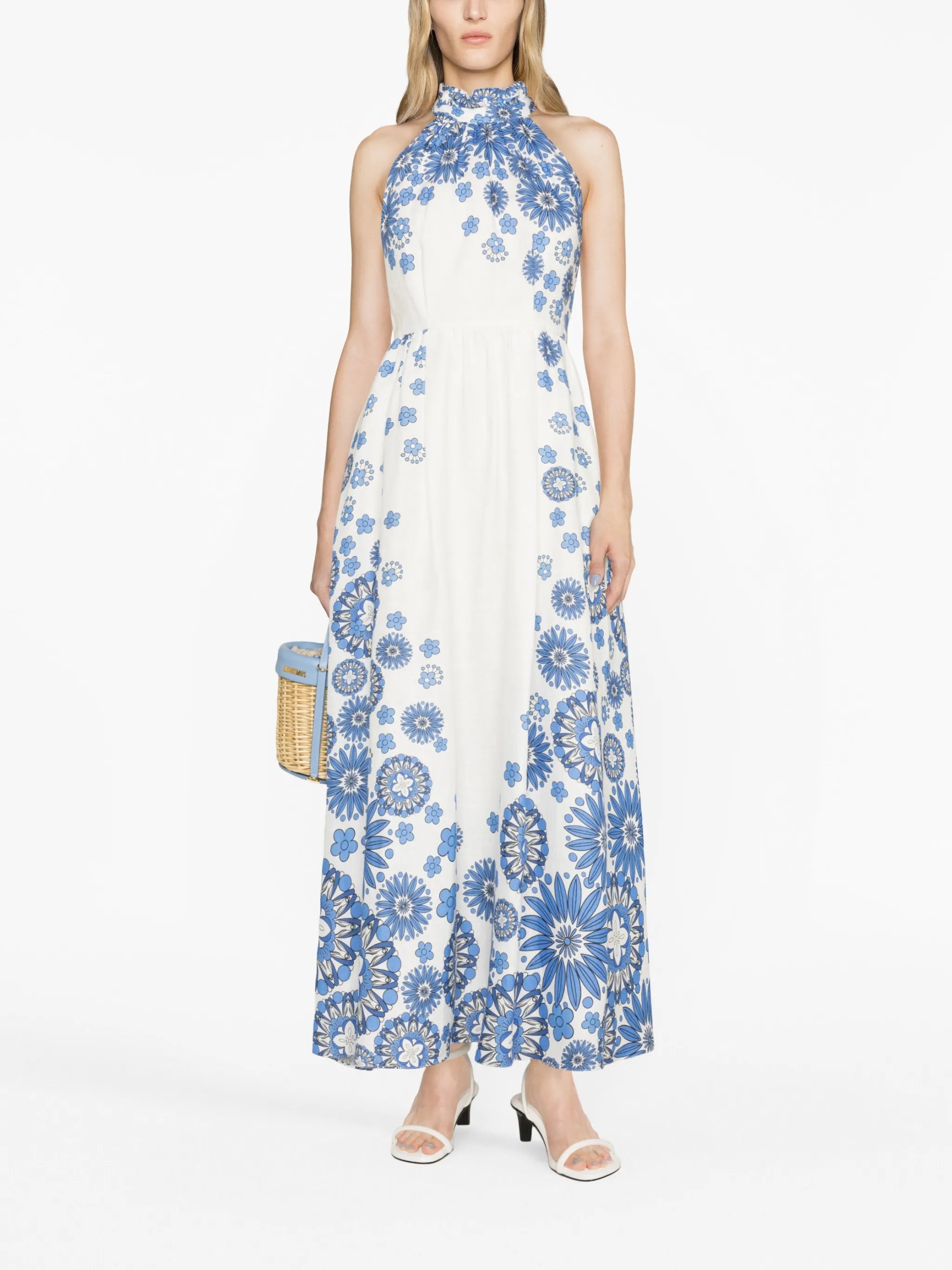 graphic-print sleeveless dress