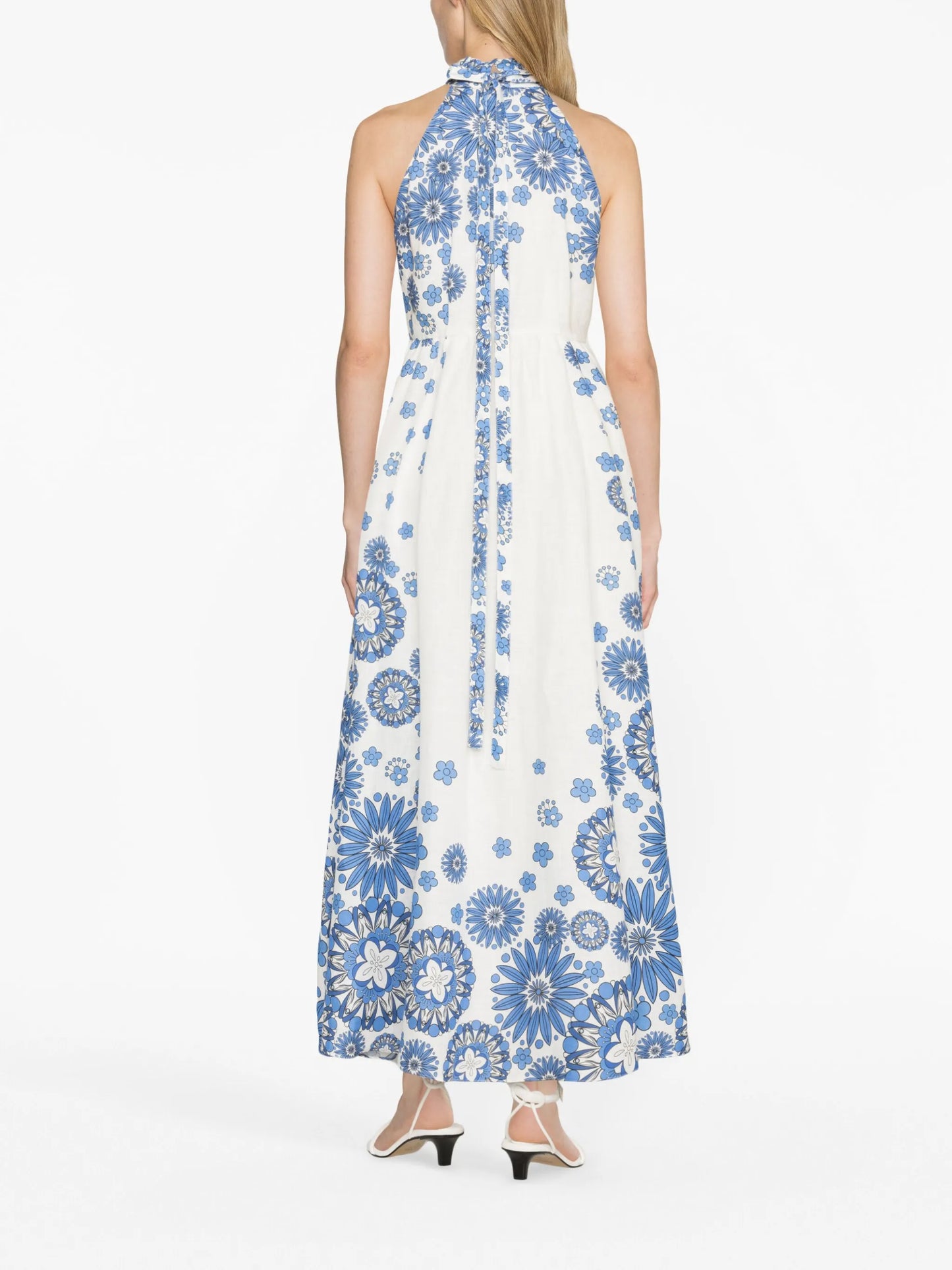 graphic-print sleeveless dress