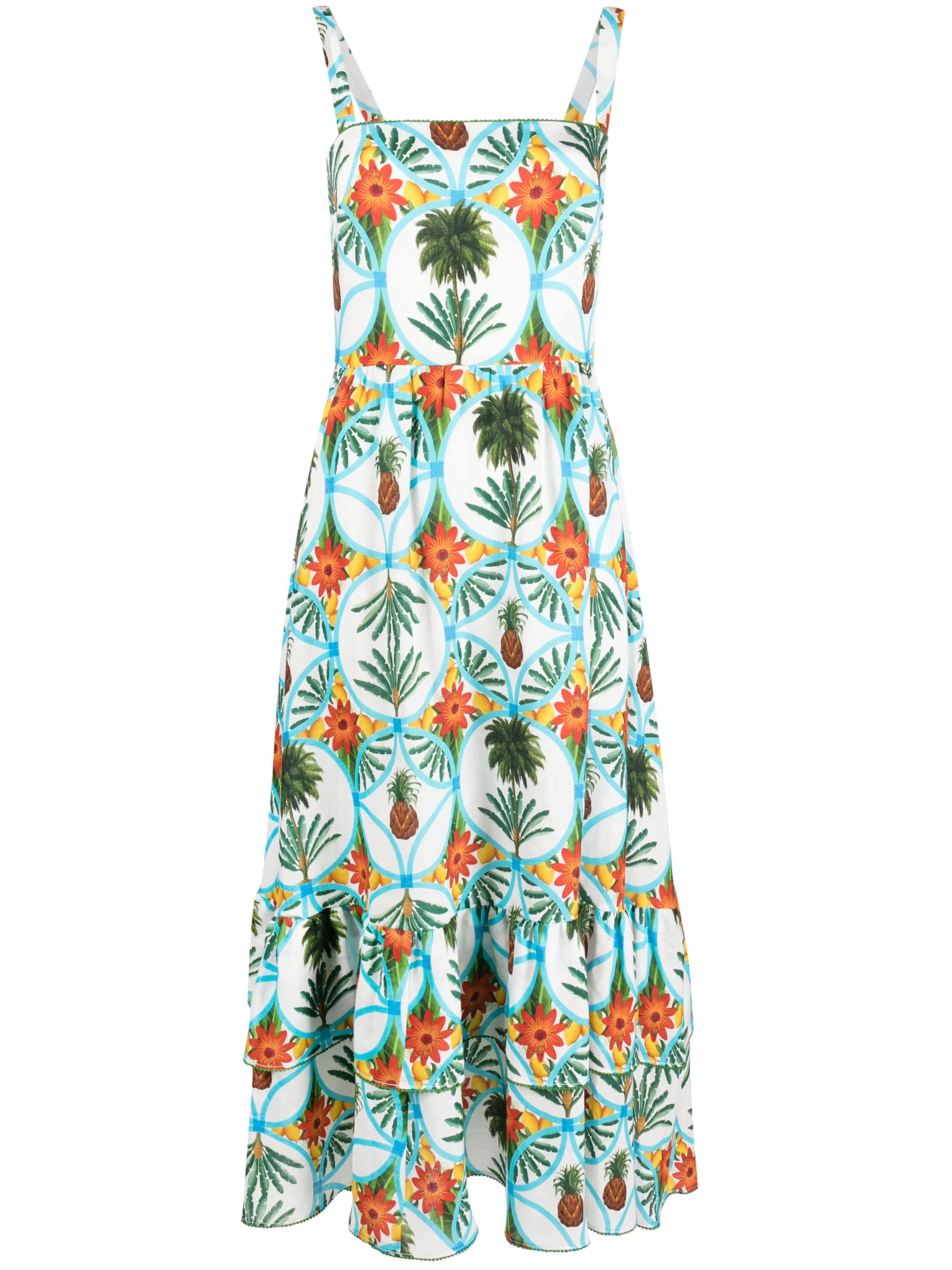 graphic-print sleeveless dress