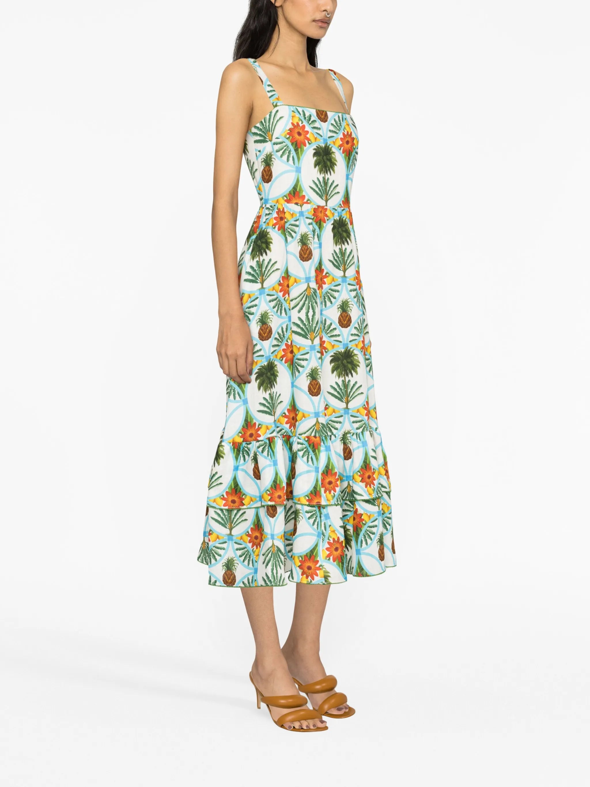graphic-print sleeveless dress