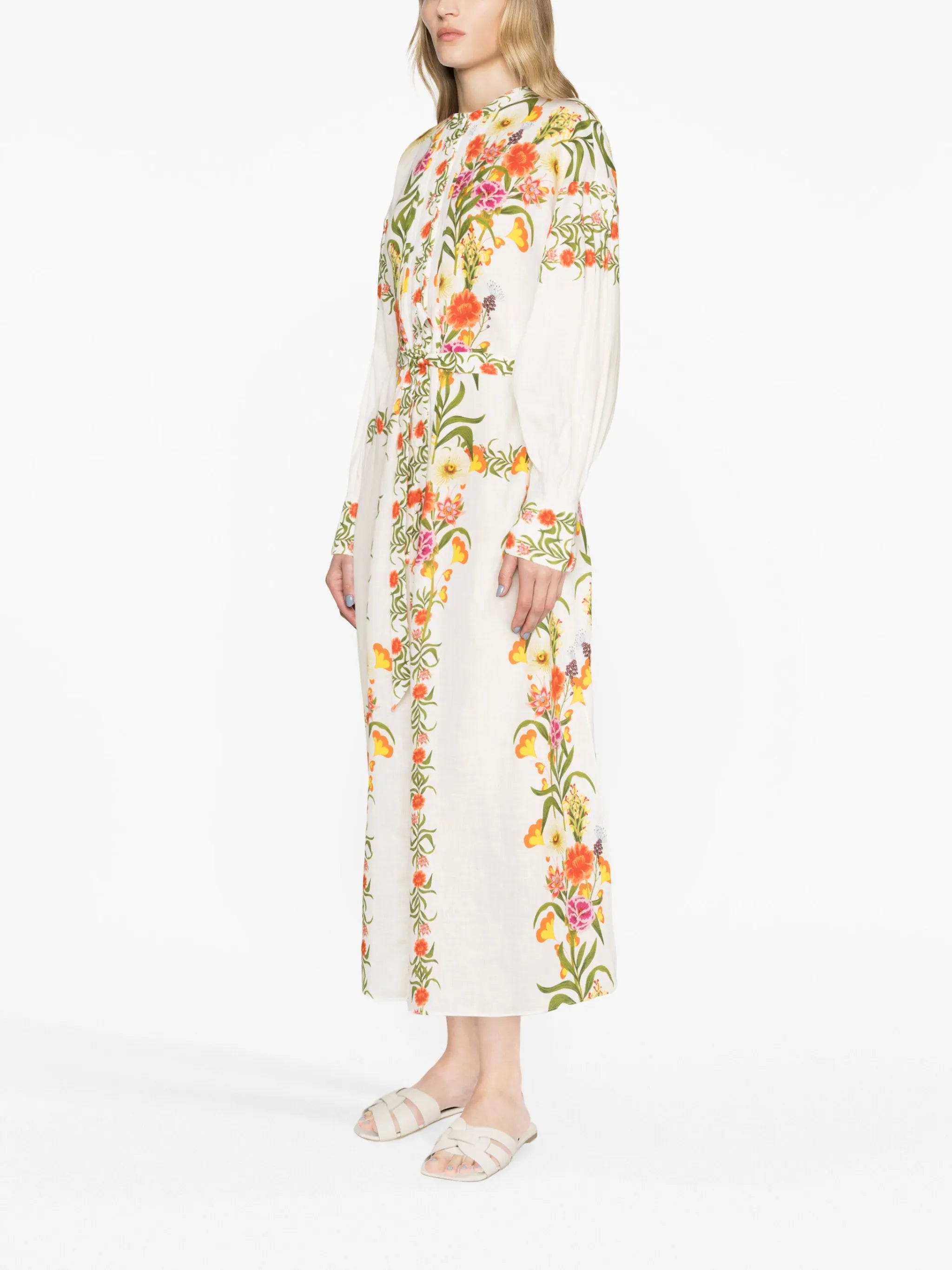 Camilla linen midi dress