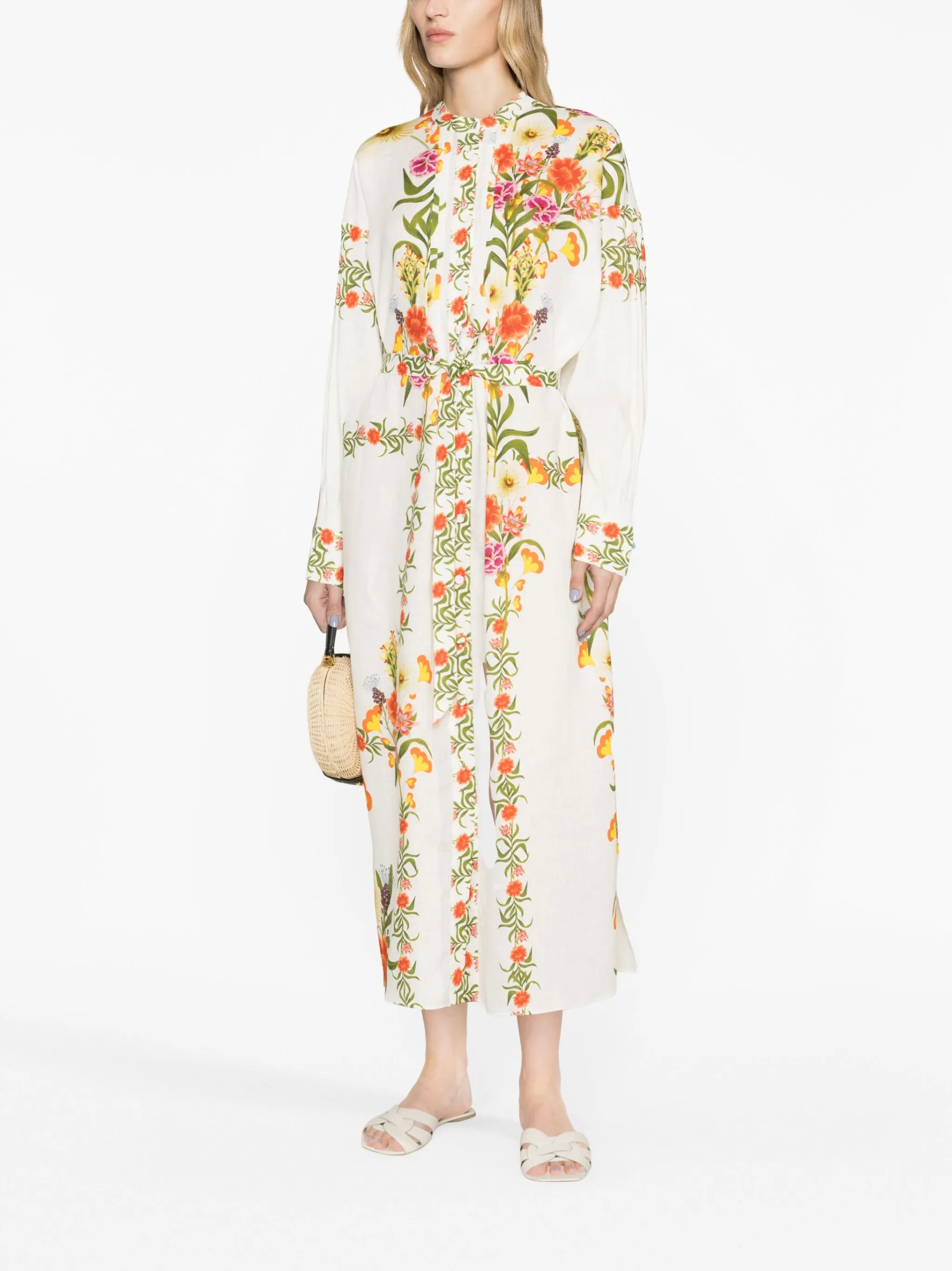 Camilla linen midi dress