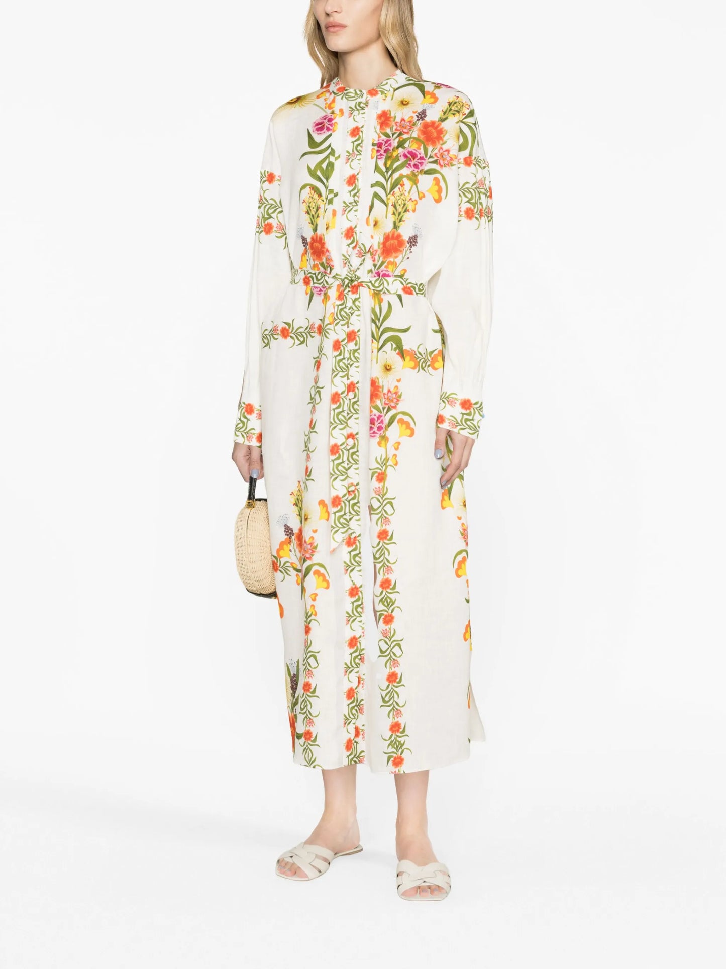 Camilla linen midi dress