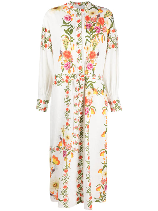 Camilla linen midi dress