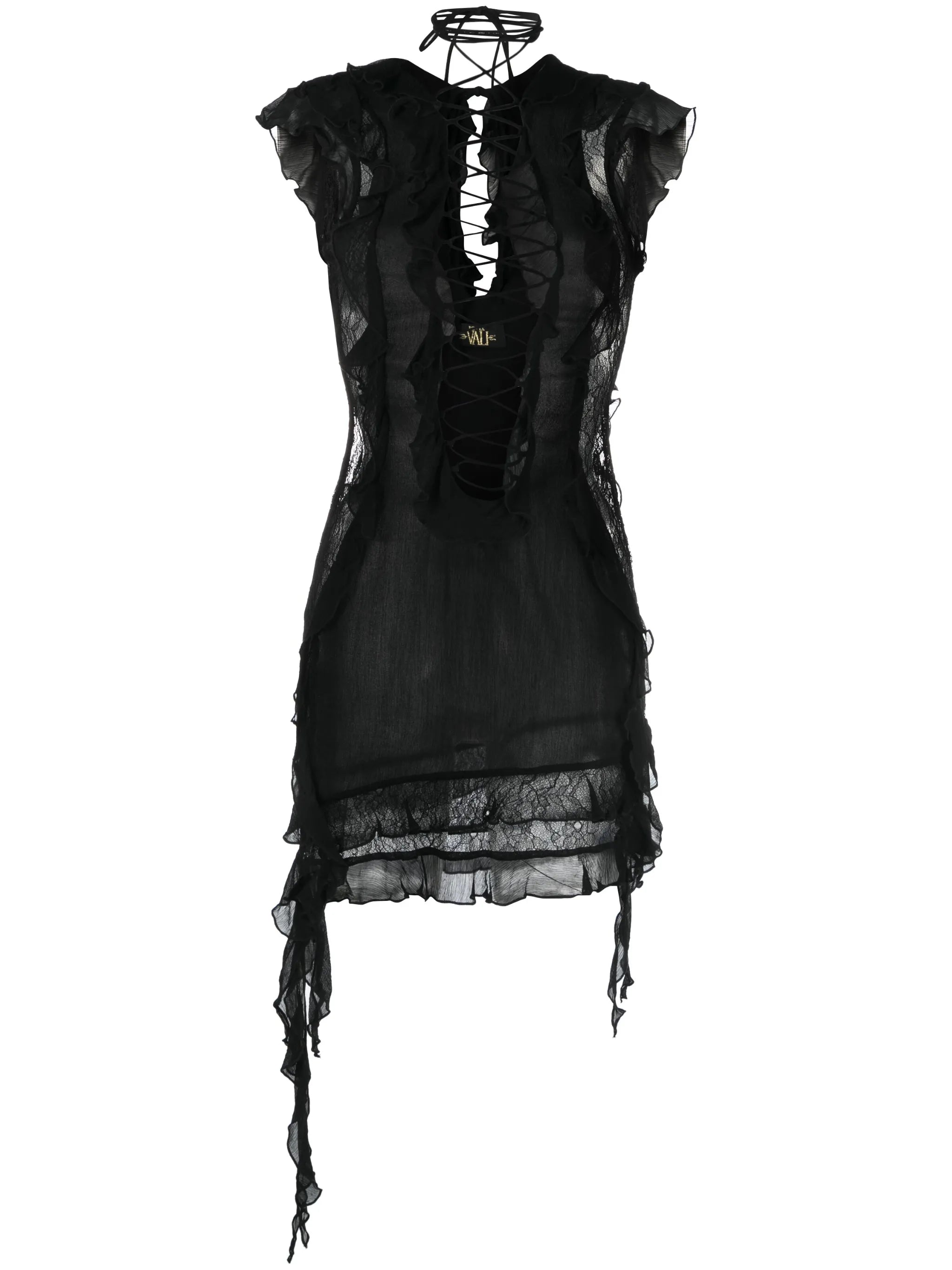 Goliath tie-front lace mini dress