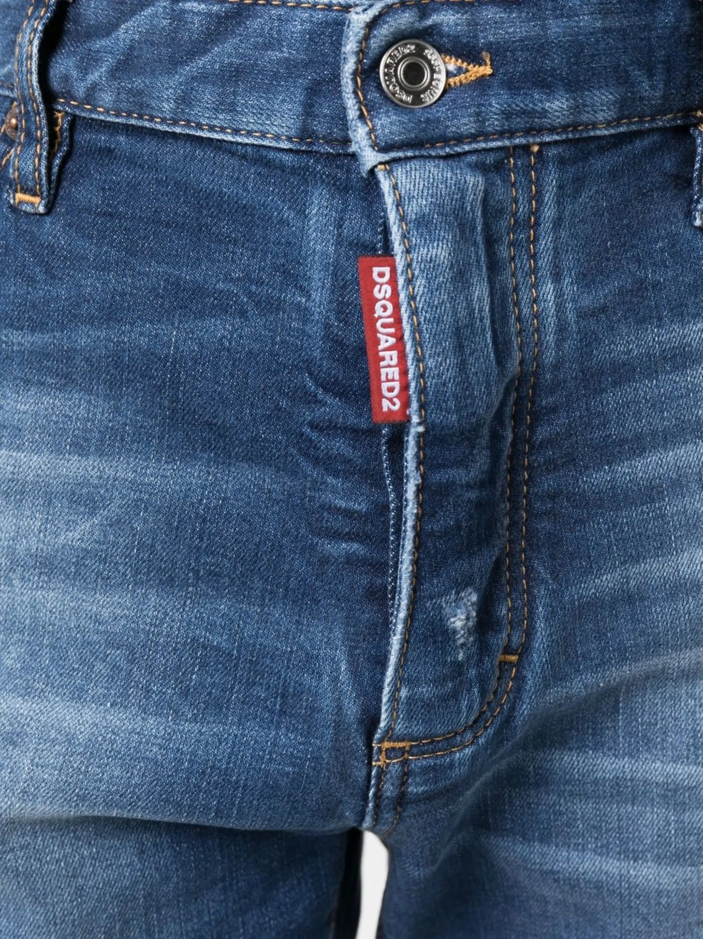 distressed-effect jeans shorts