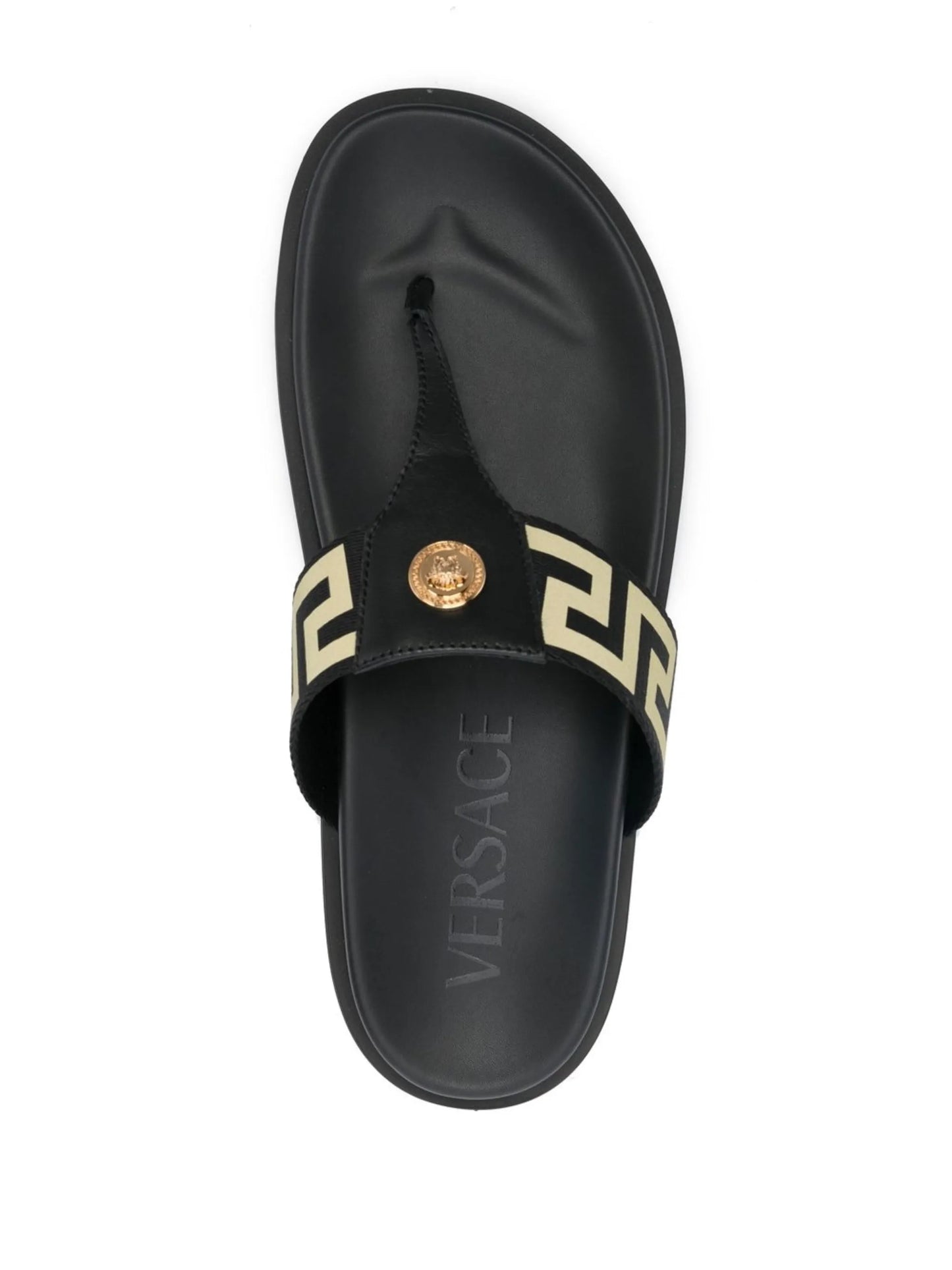 Medusa Greca-pattern flip flops