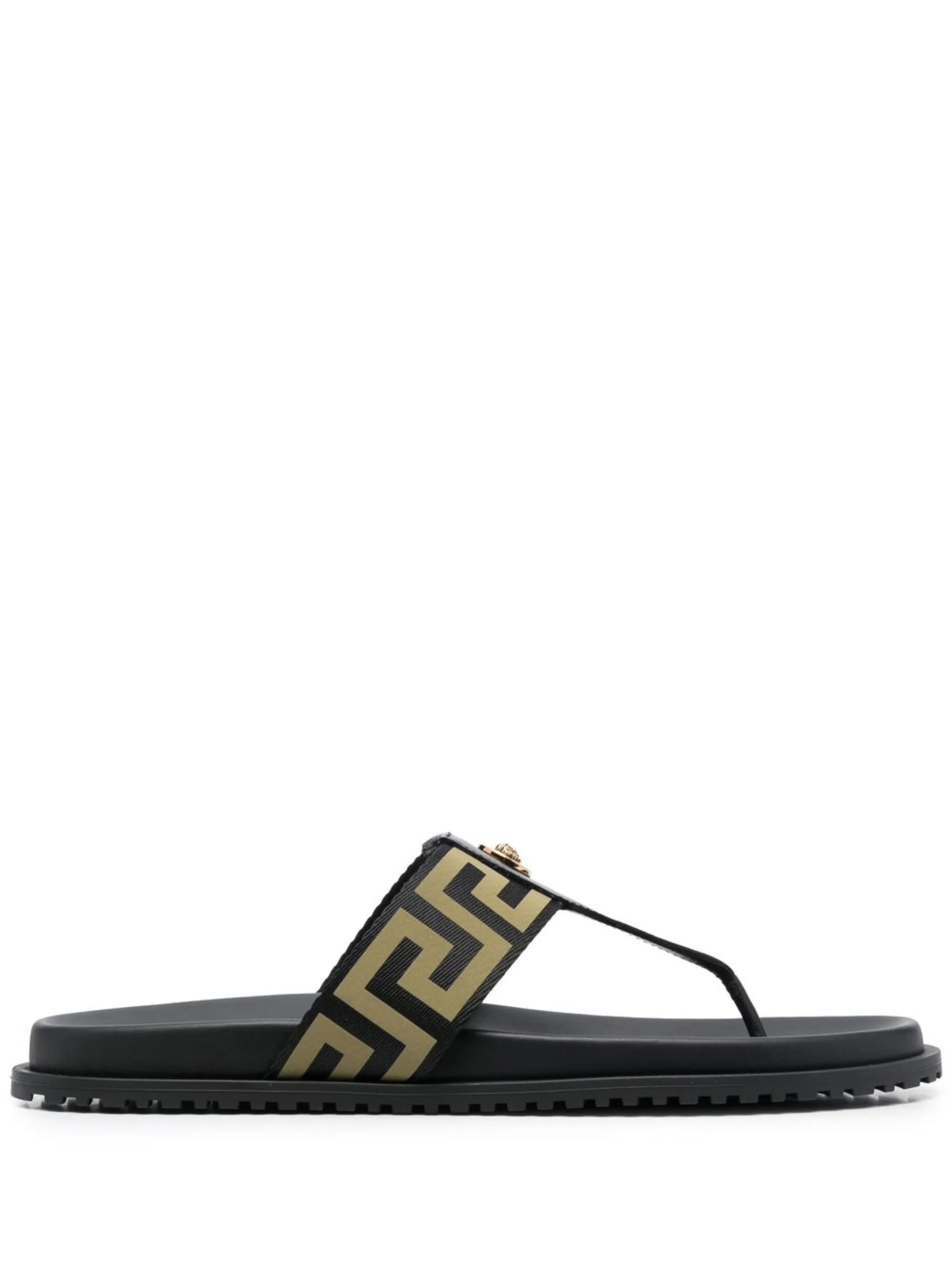 Medusa Greca-pattern flip flops