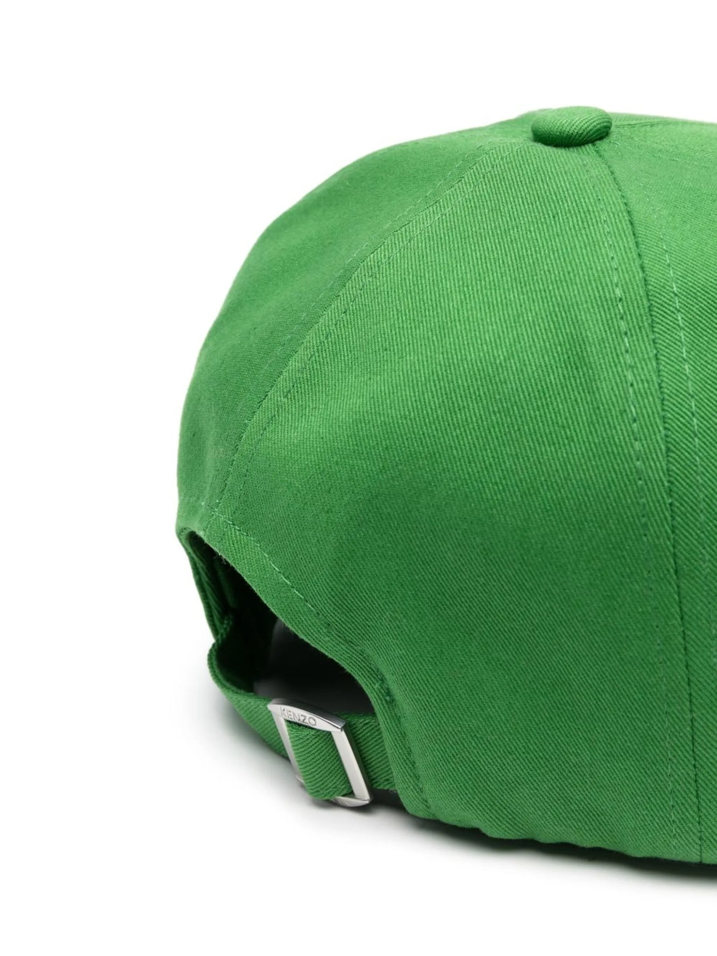 embroidered-logo flat-peak cap
