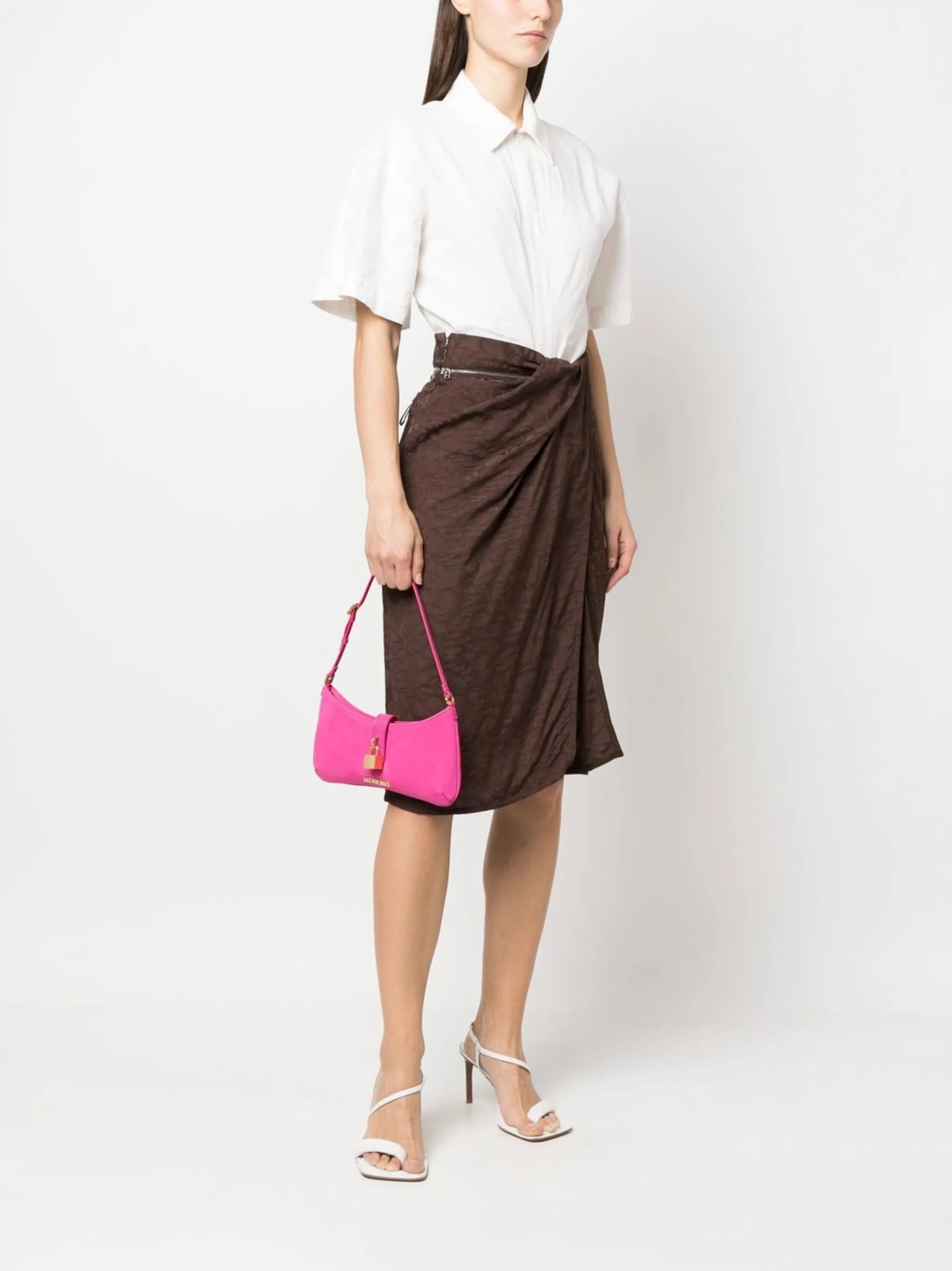 Le Bisou Cadenas suede shoulder bag