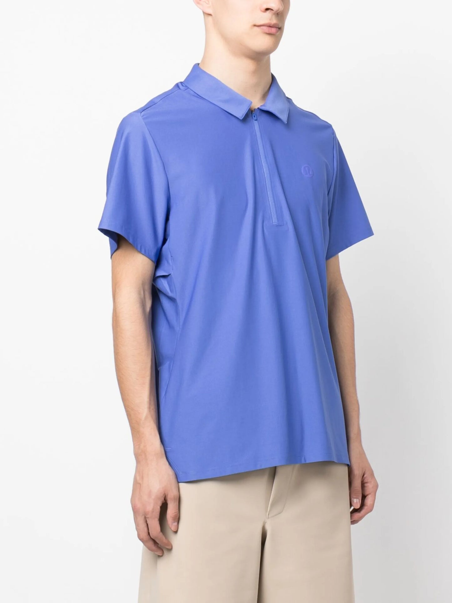 debossed-logo tennis polo shirt