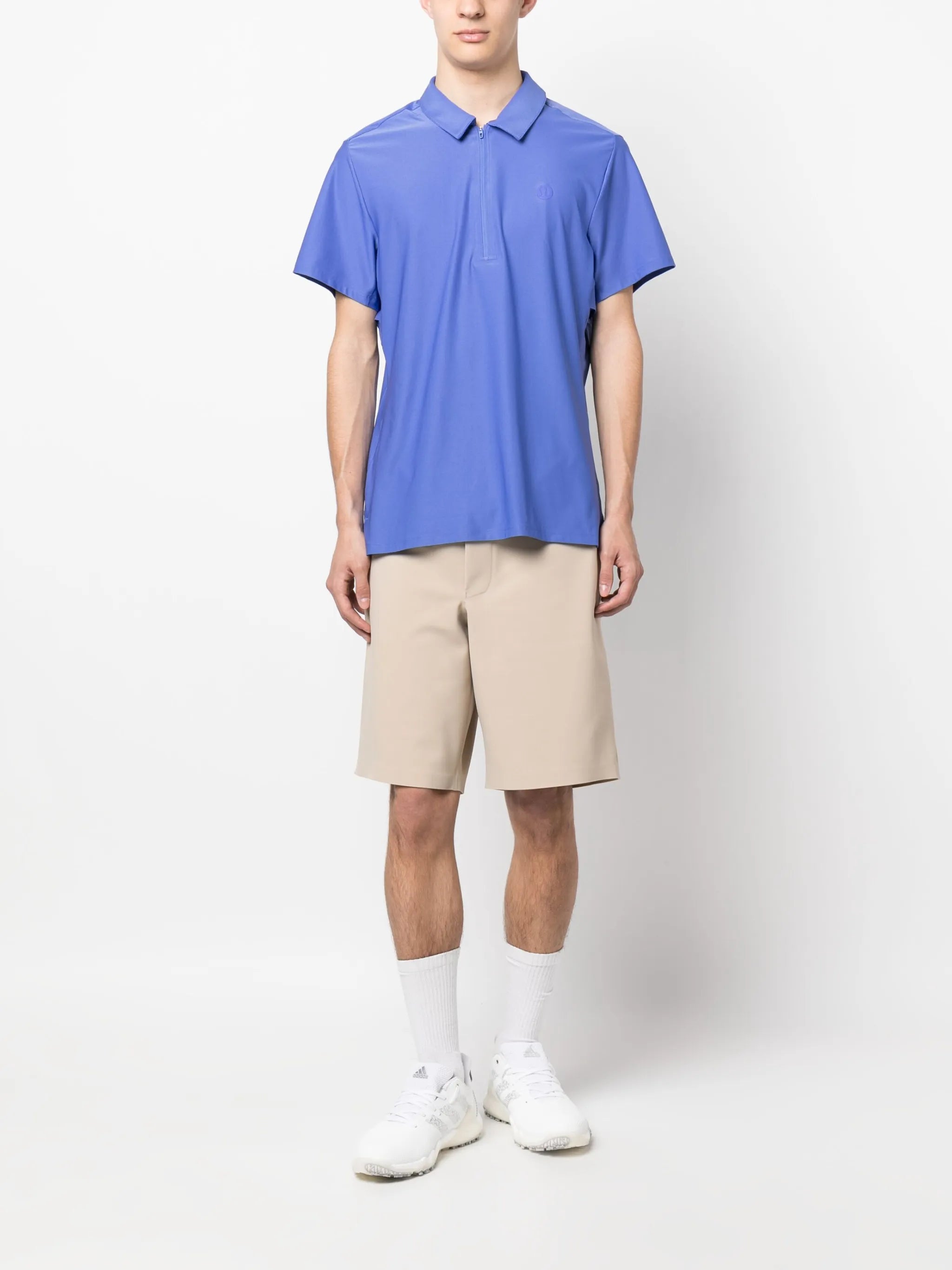 debossed-logo tennis polo shirt