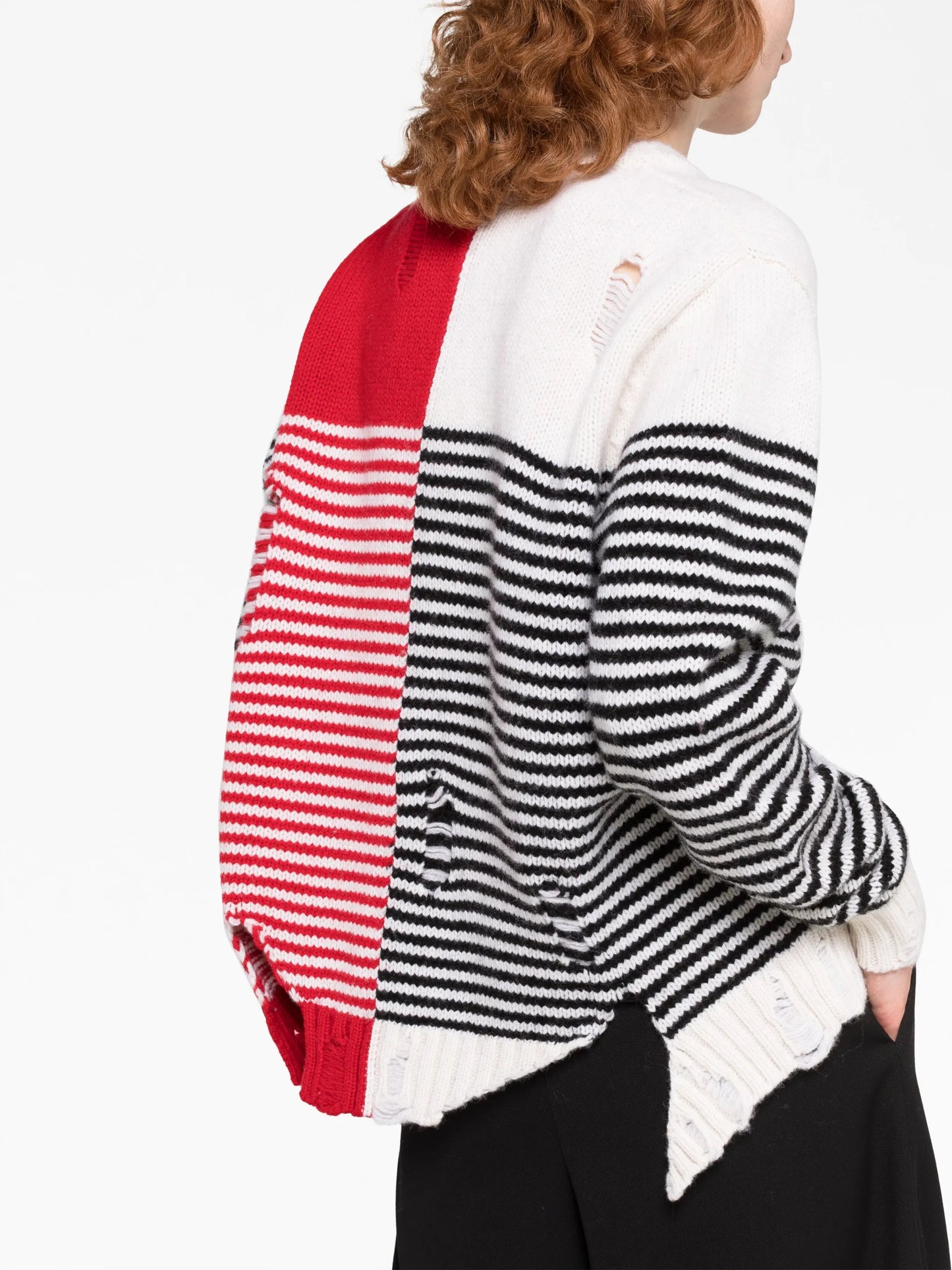 Mega Shred striped cardigan