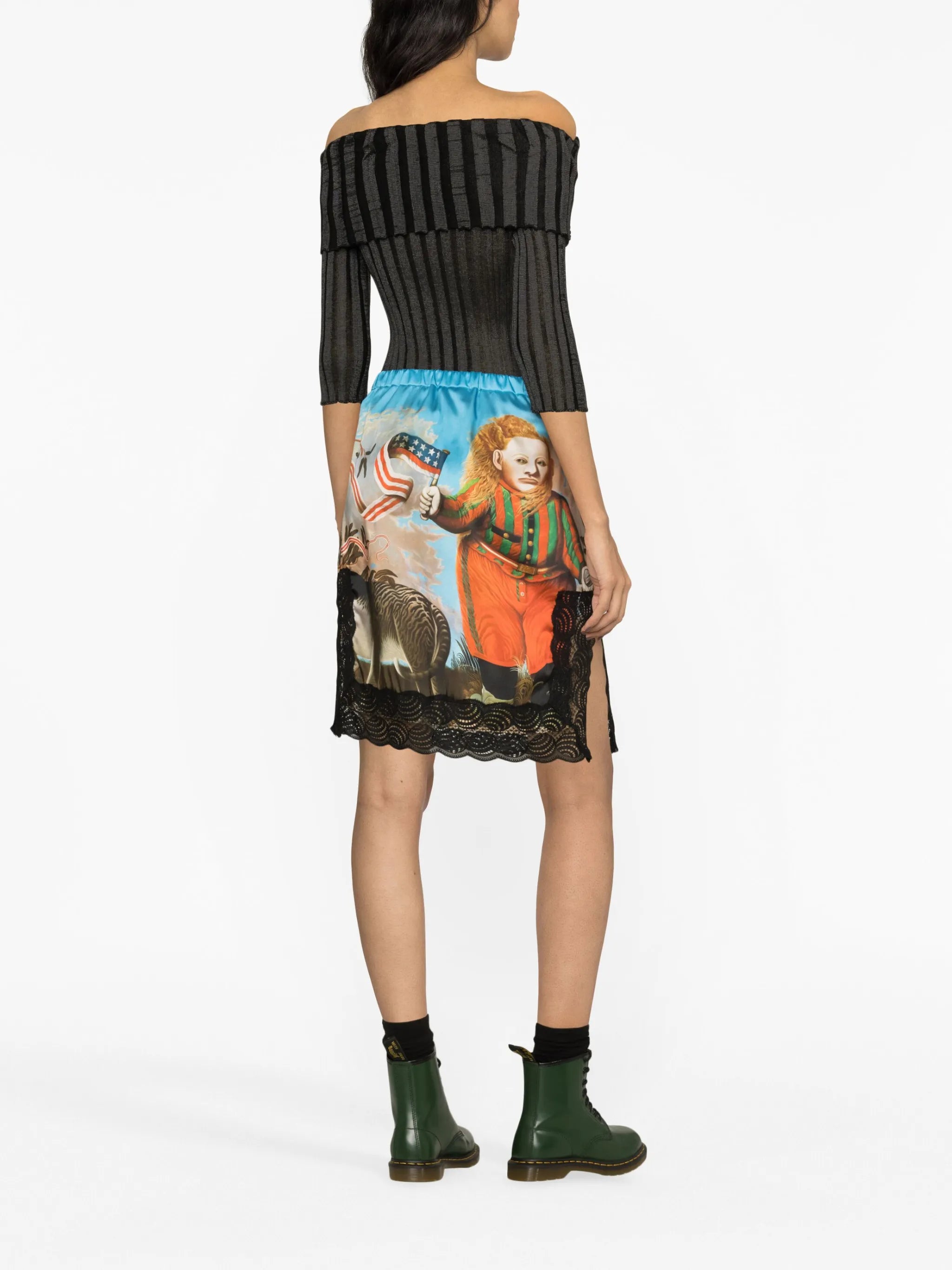 x John Byrne surrealist-print miniskirt