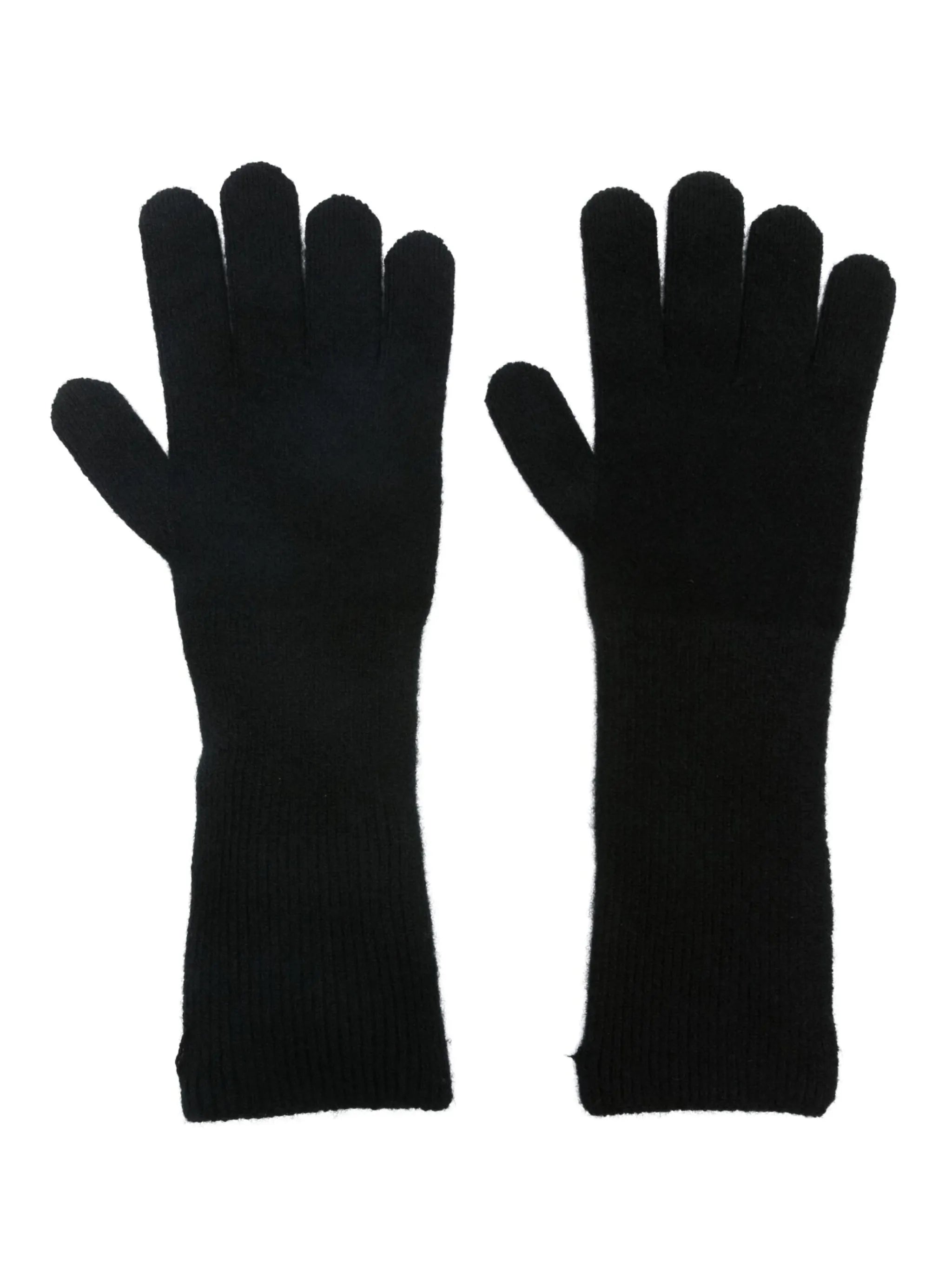 knitted cashmere-blend gloves