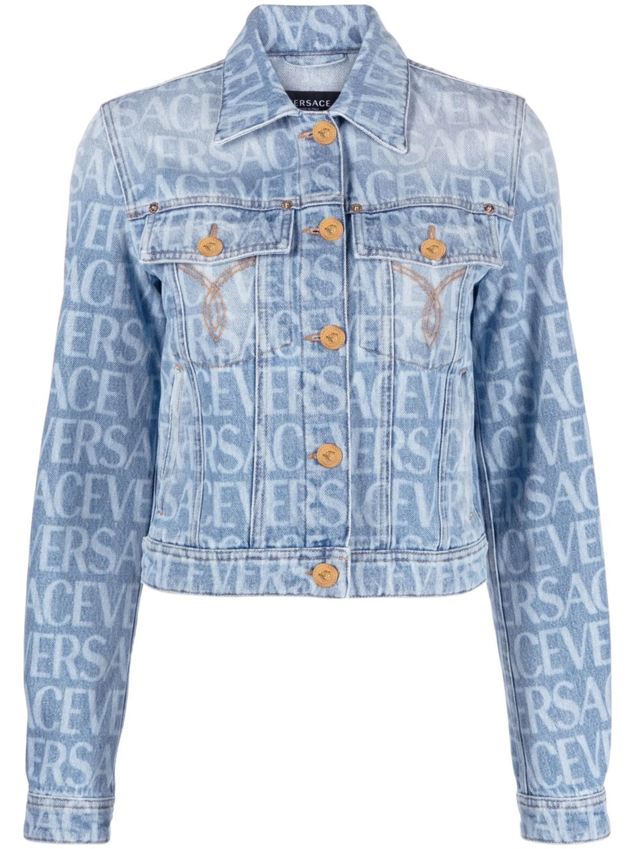 printed denim jacket