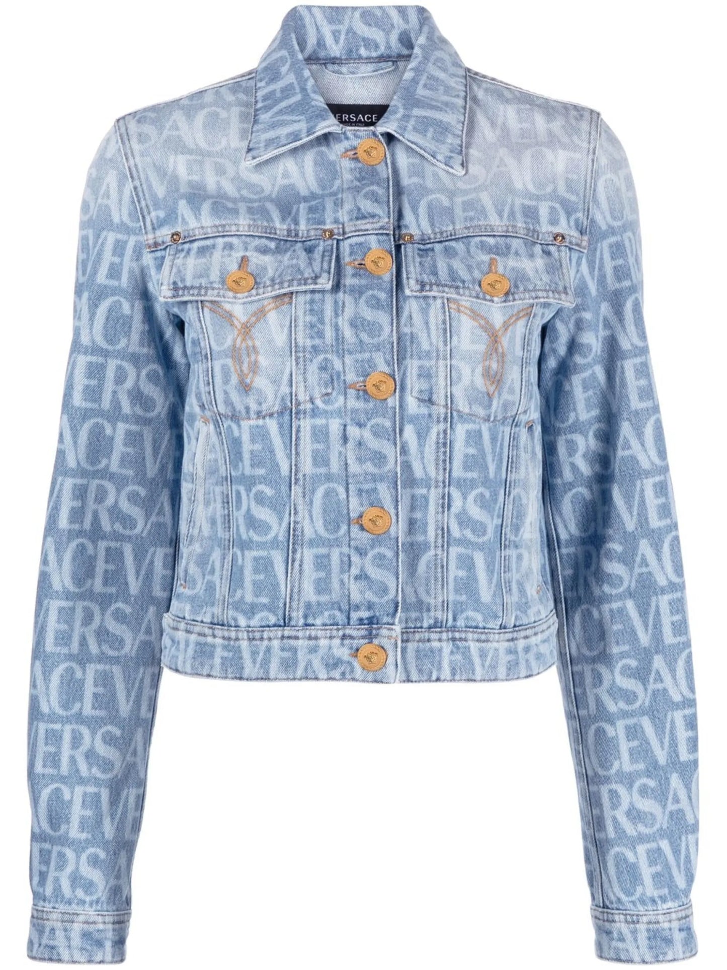 printed denim jacket