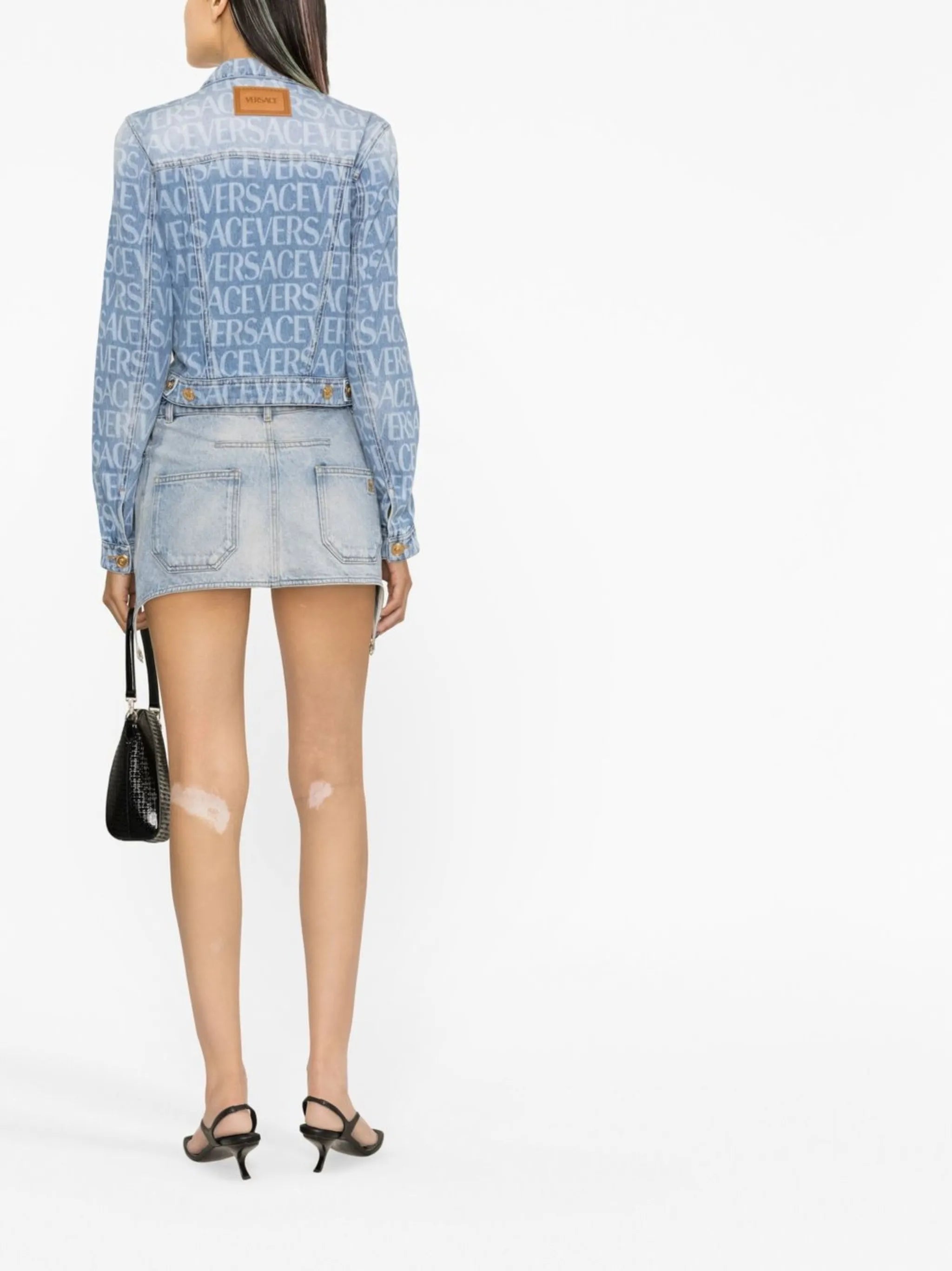printed denim jacket