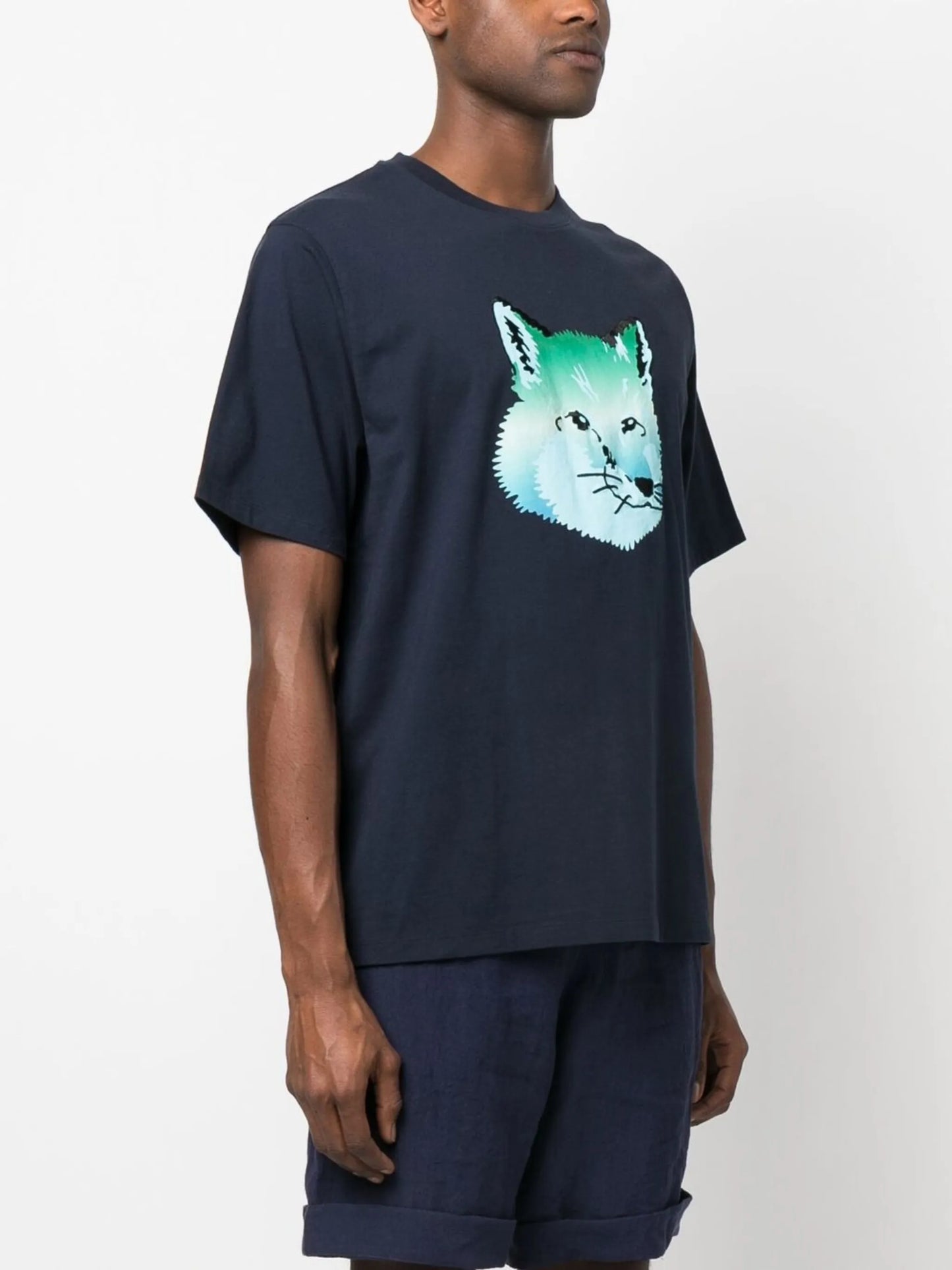 Vibrant Fox Head print T-shirt