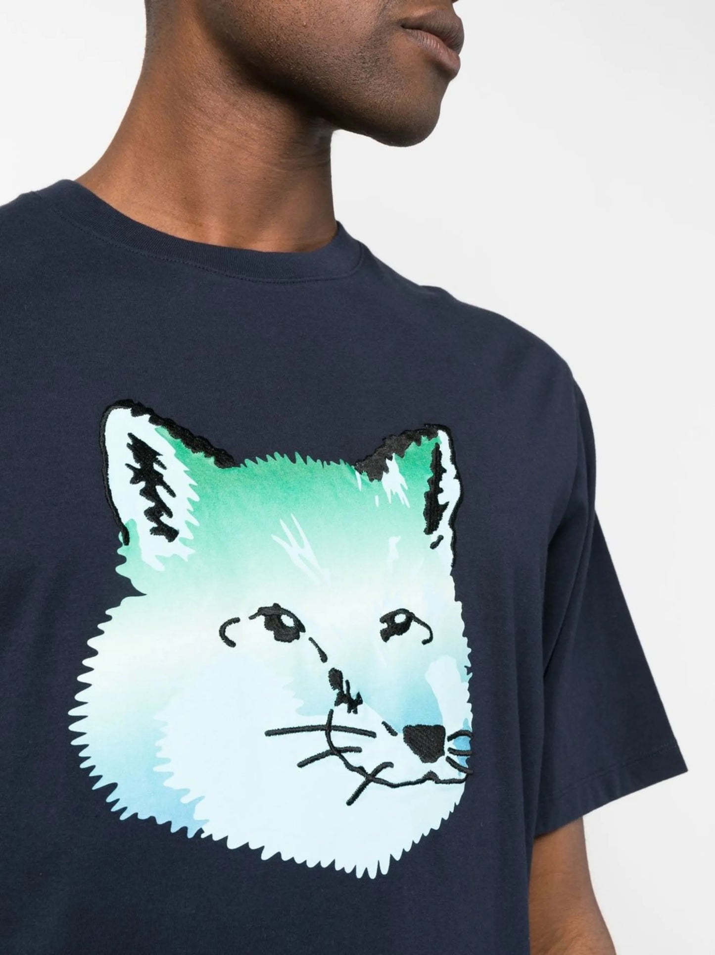 Vibrant Fox Head print T-shirt