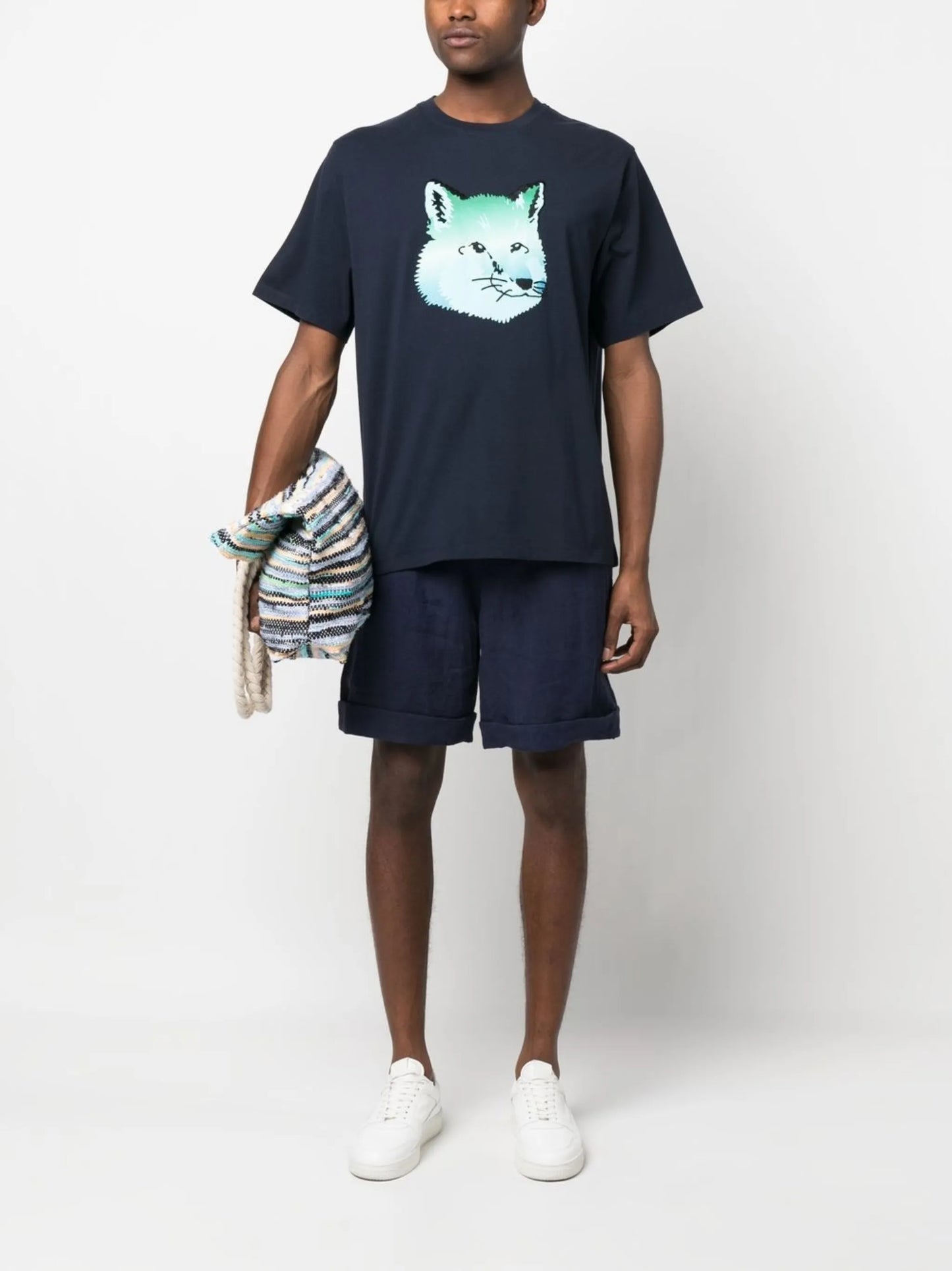 Vibrant Fox Head print T-shirt