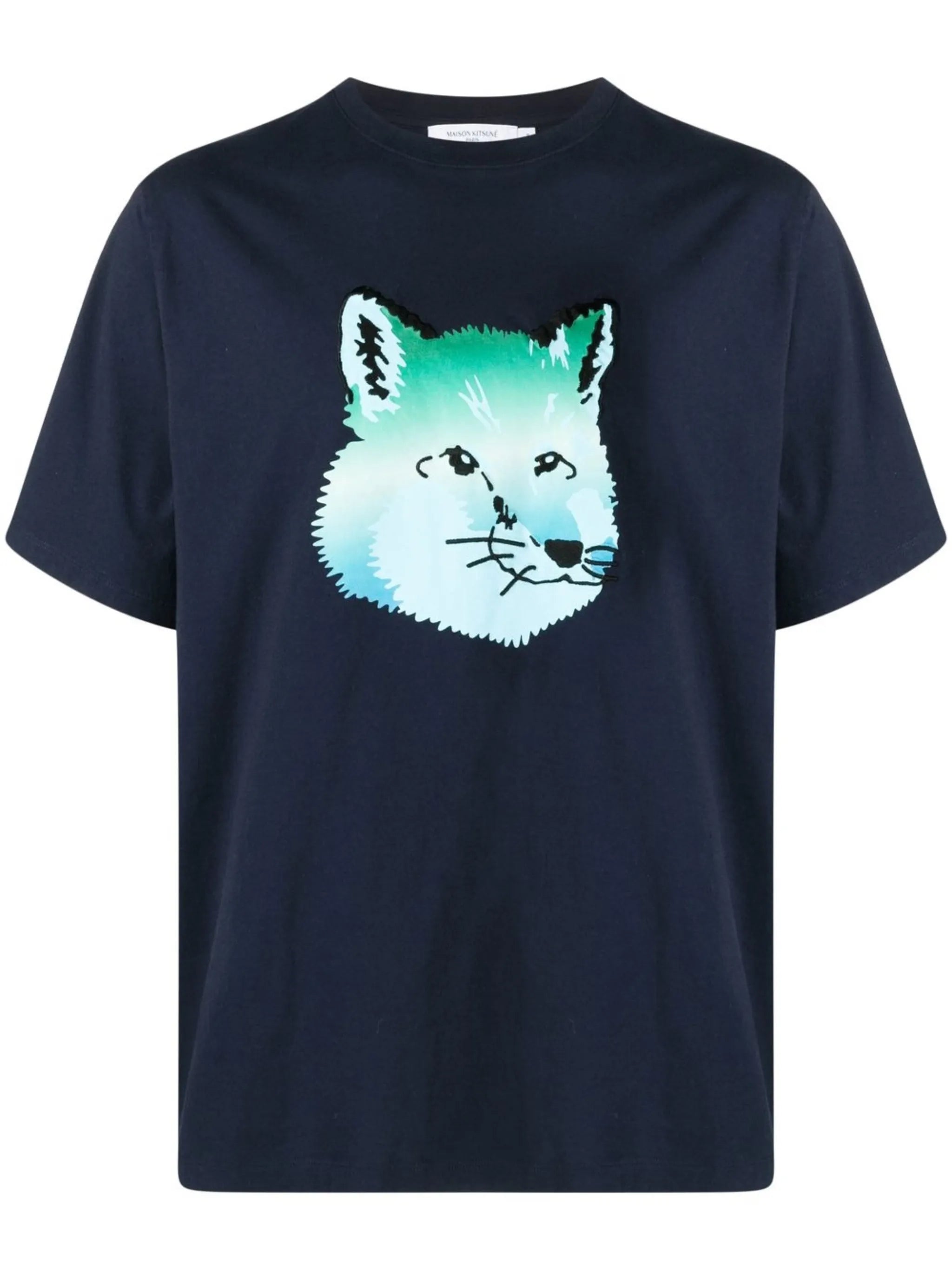 Vibrant Fox Head print T-shirt