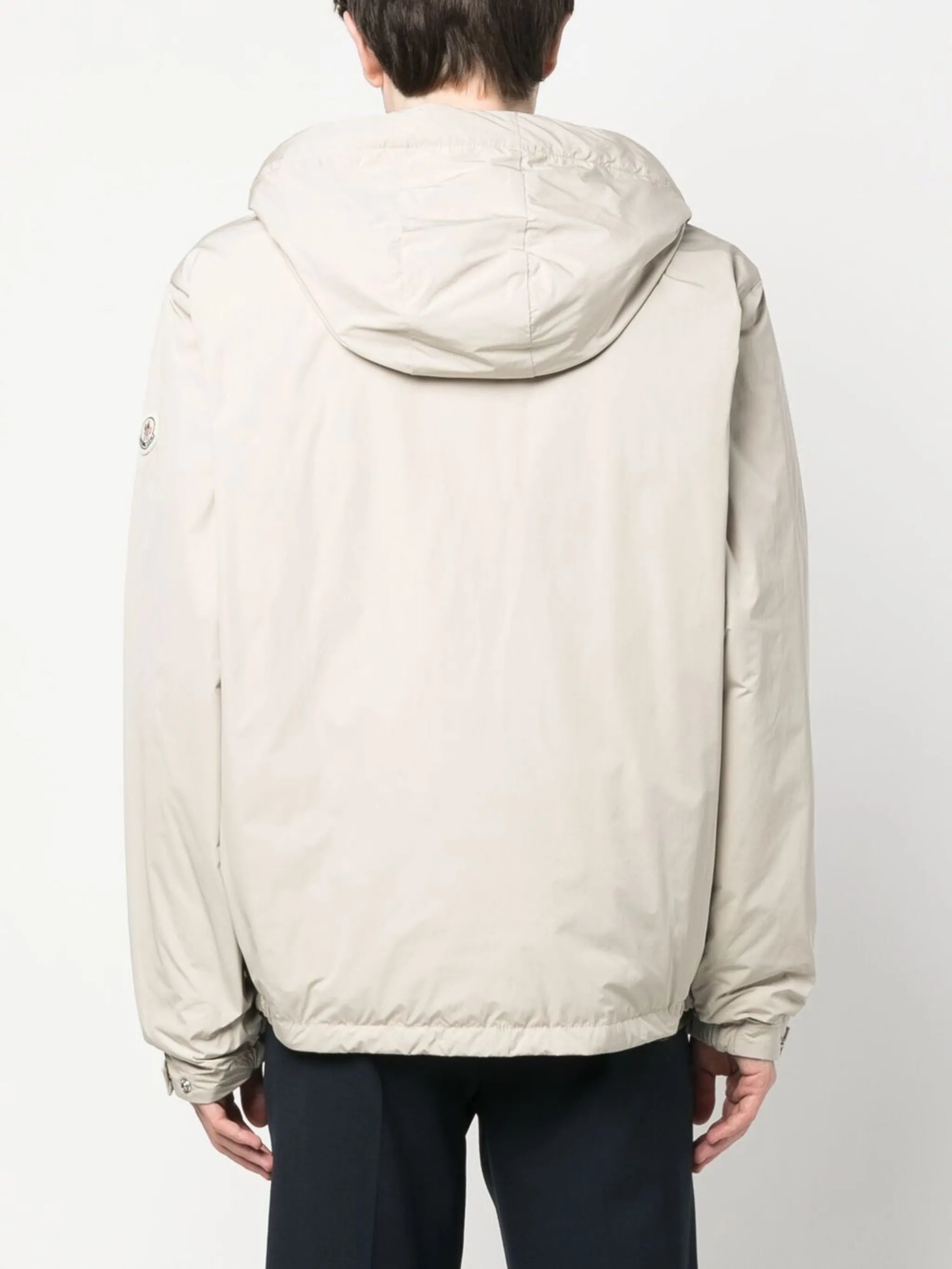 logo-patch hooded jacket