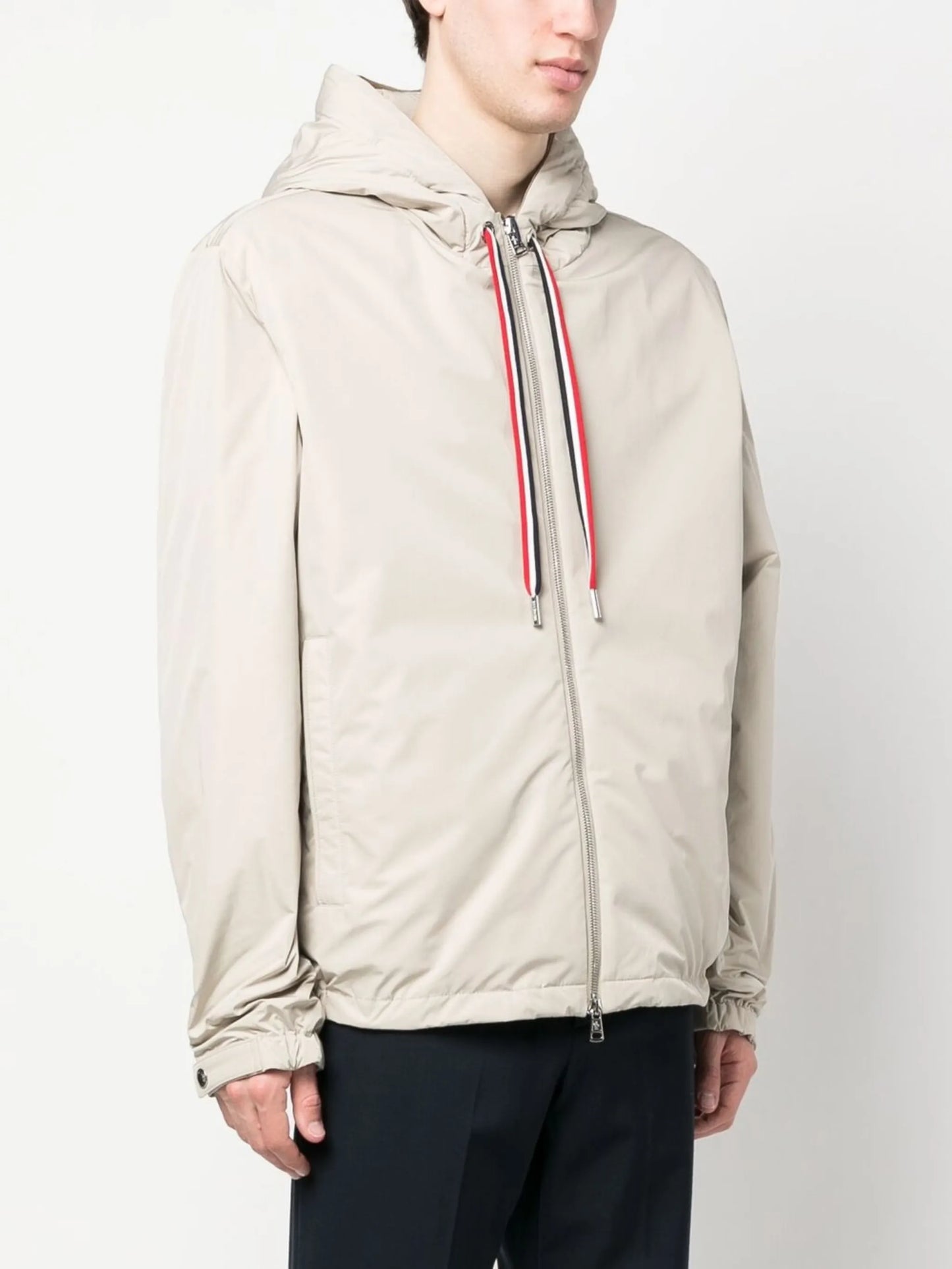 logo-patch hooded jacket